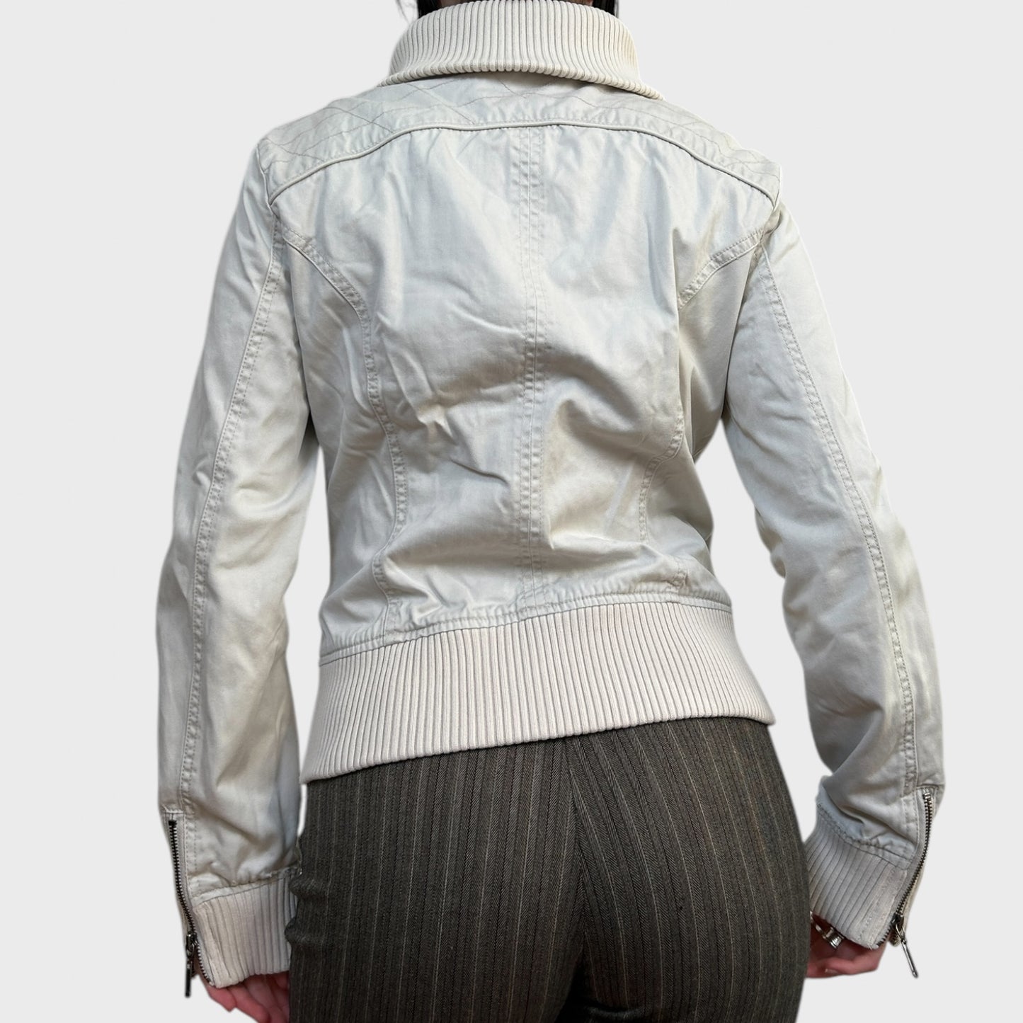 White Zip-Up Jacket