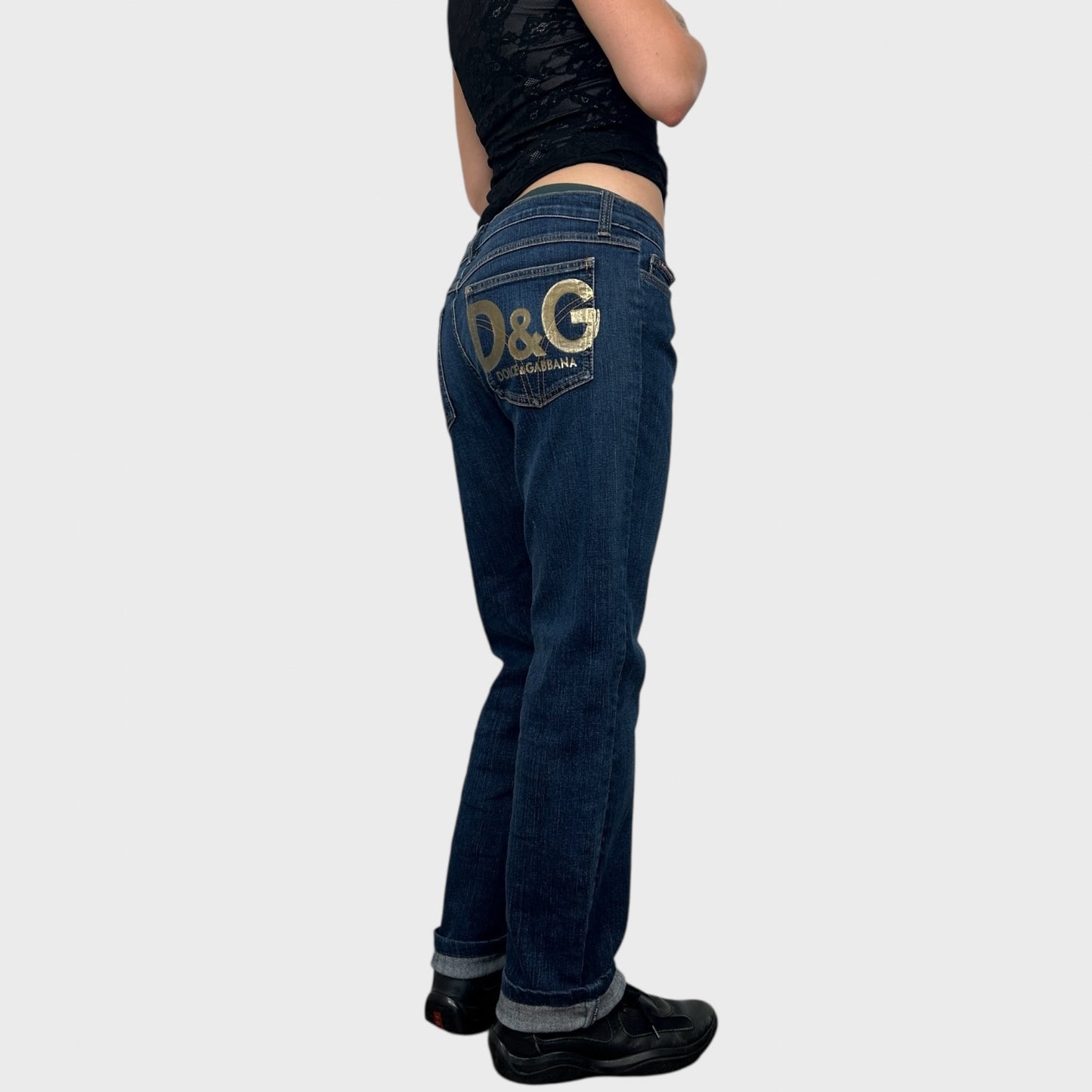 Dolce & Gabbana Straight-Leg Logo Jeans - M