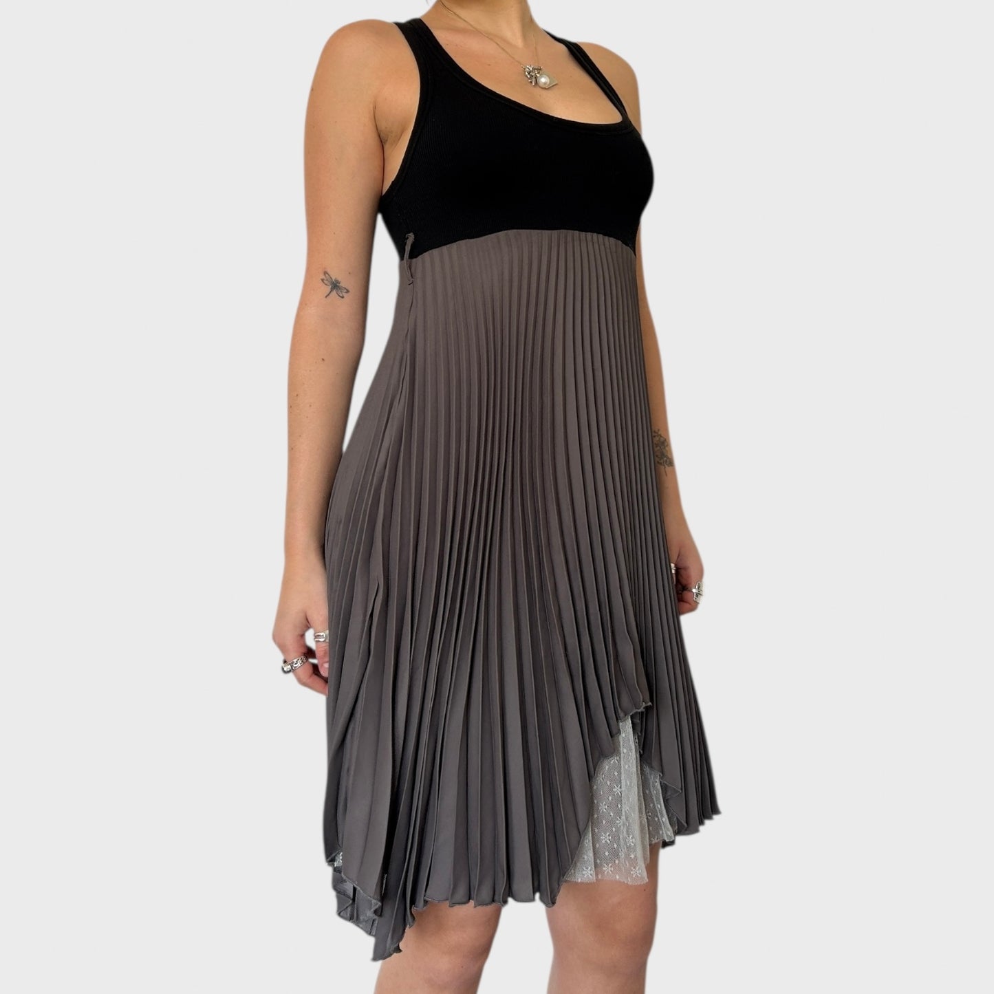 Cop Copine Pleated Babydoll Mini Dress