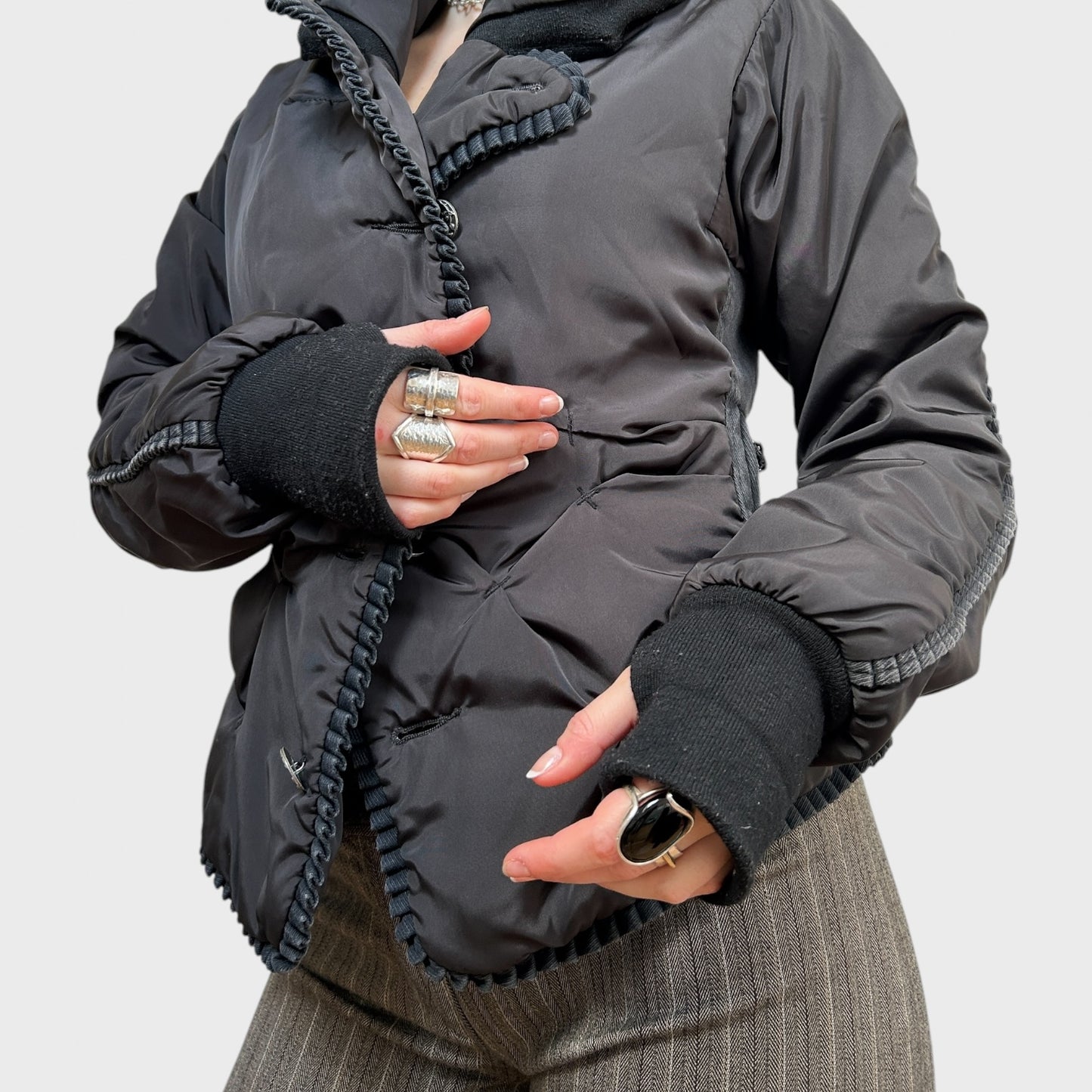 Archival Structured Button-Up Puffer Jacket