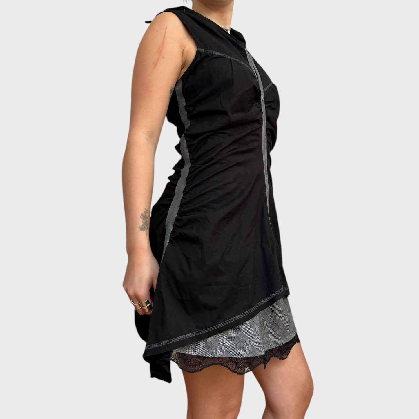 Cop Copine Double Zip Ruched Top/Dress