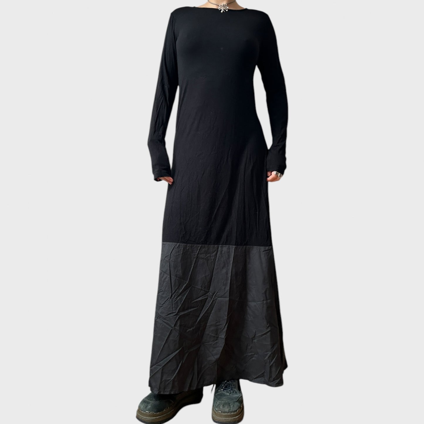 Cop Copine Bi-Material Maxi Dress