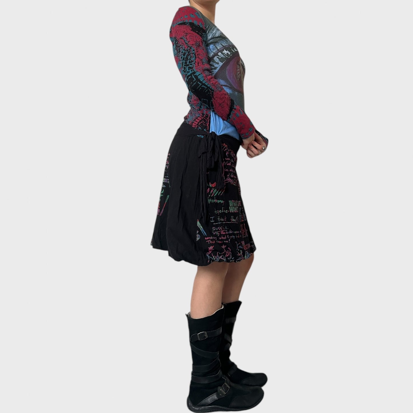 Graphic desigual midi dress