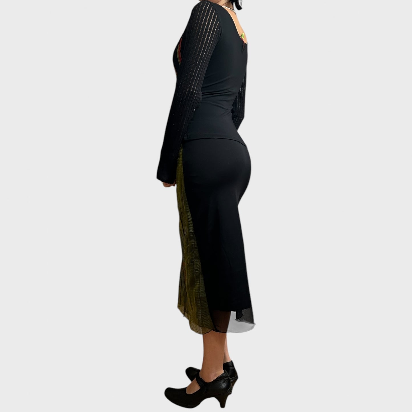 Vintage Save the Queen Graphic Midi Dress