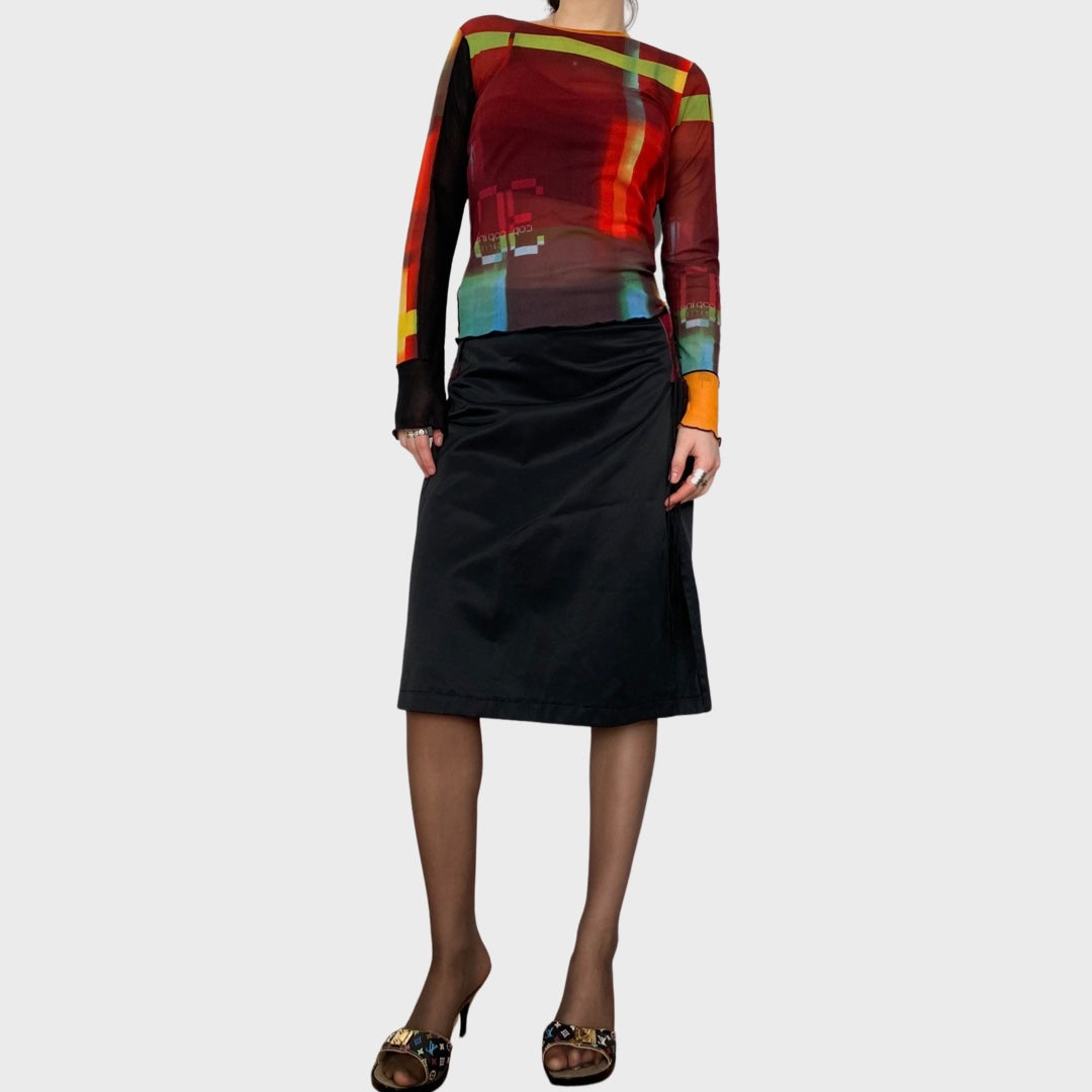 Cop Copine black midi skirt