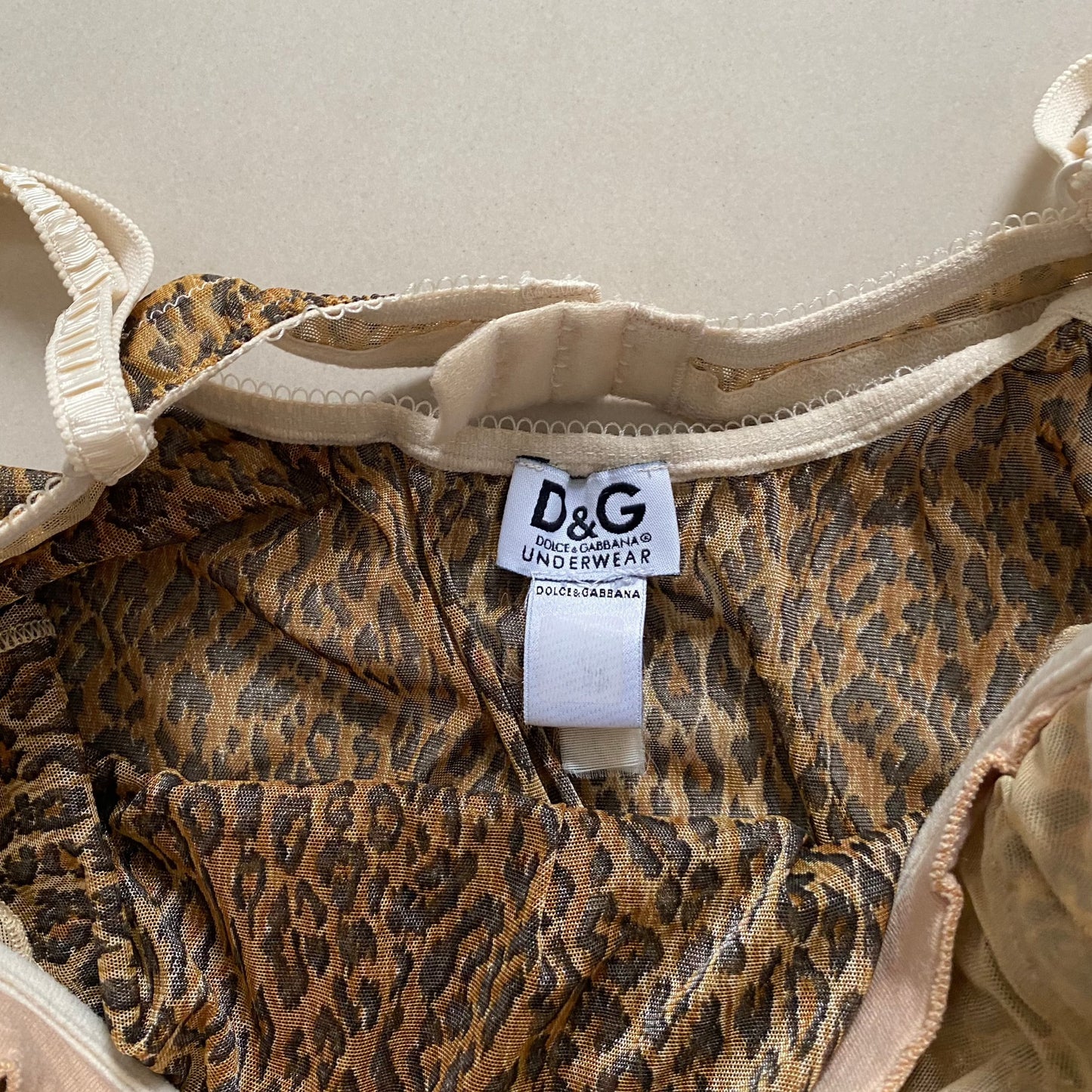 D&G mesh leopard print corset top