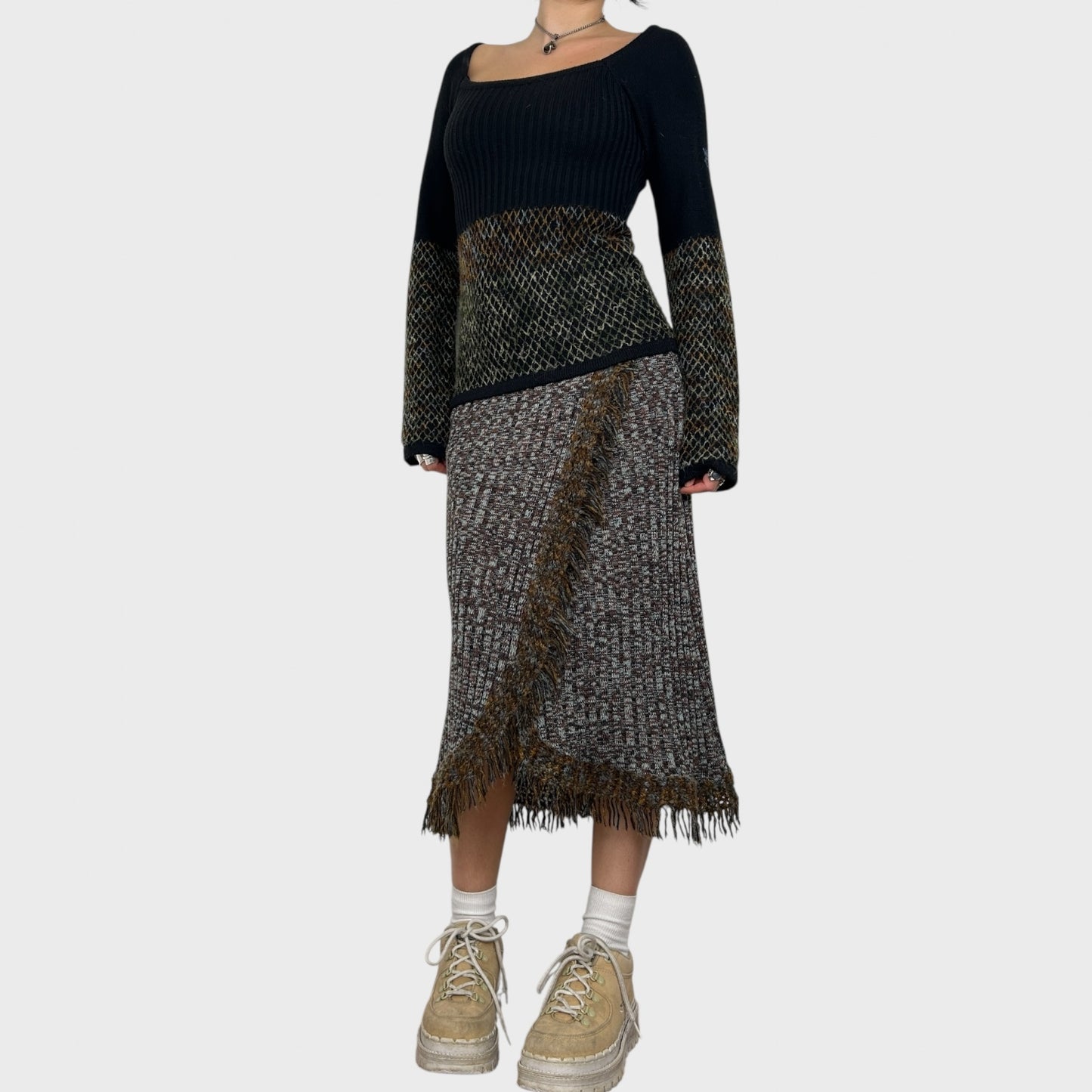 Save The Queen Rare Knitted Midi Dress - S/M