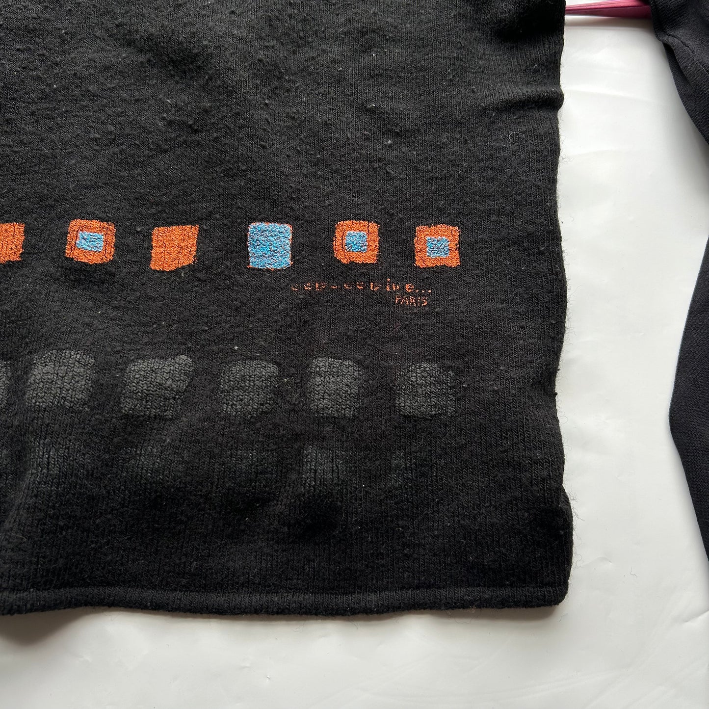 Cop Copine Graphic Black Knit Top - M