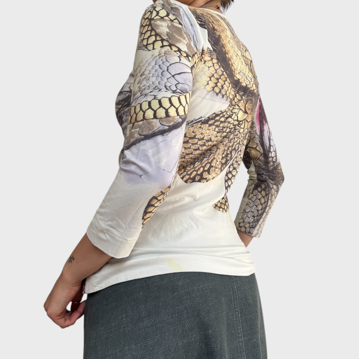 Roberto Cavalli Just Cavalli Floral ¾ Sleeve Top