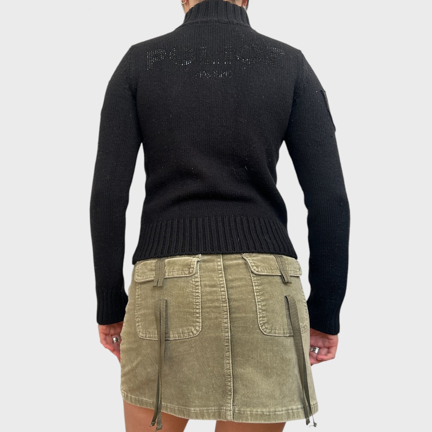 Moschino Double Zip Thick Knit Jumper