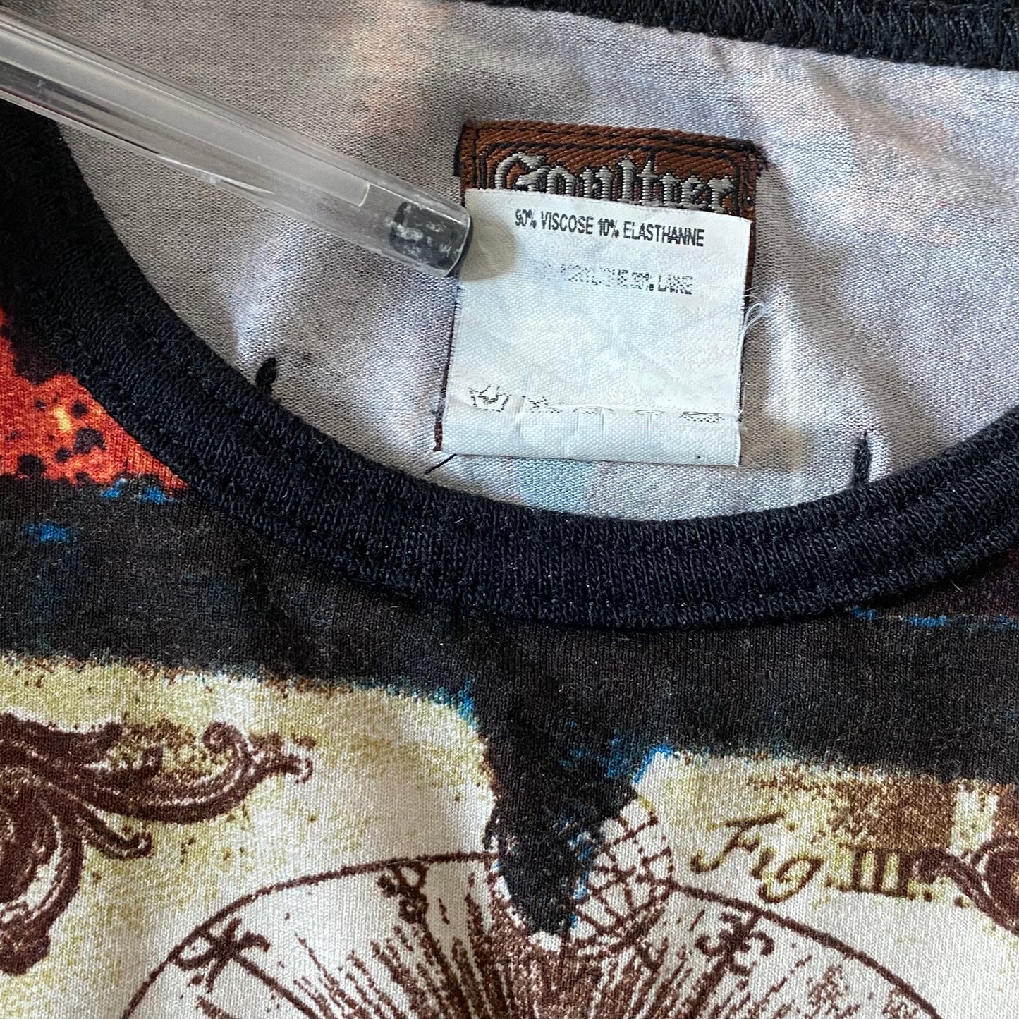 Jean Paul Gaultier vintage 90s/early 2000s novelty collage top