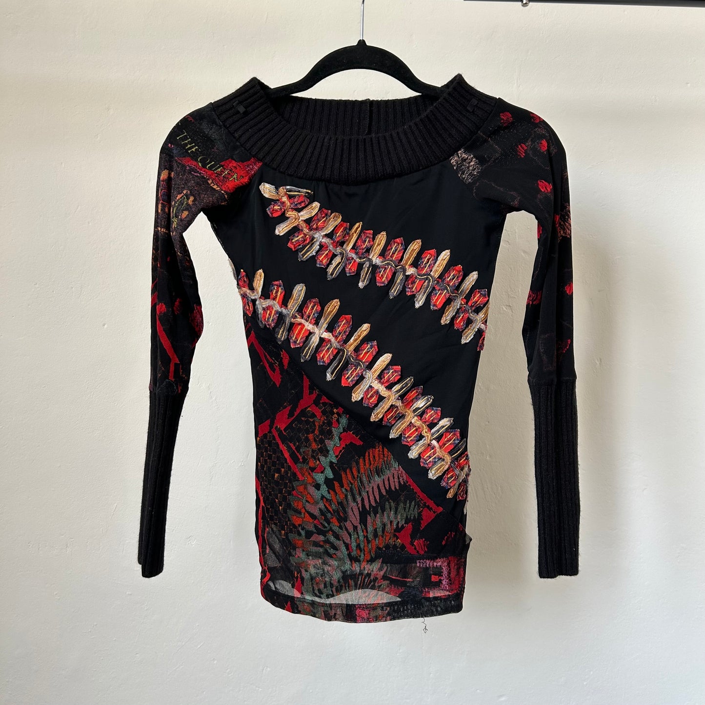 Save The Queen Mesh Long Sleeve Top