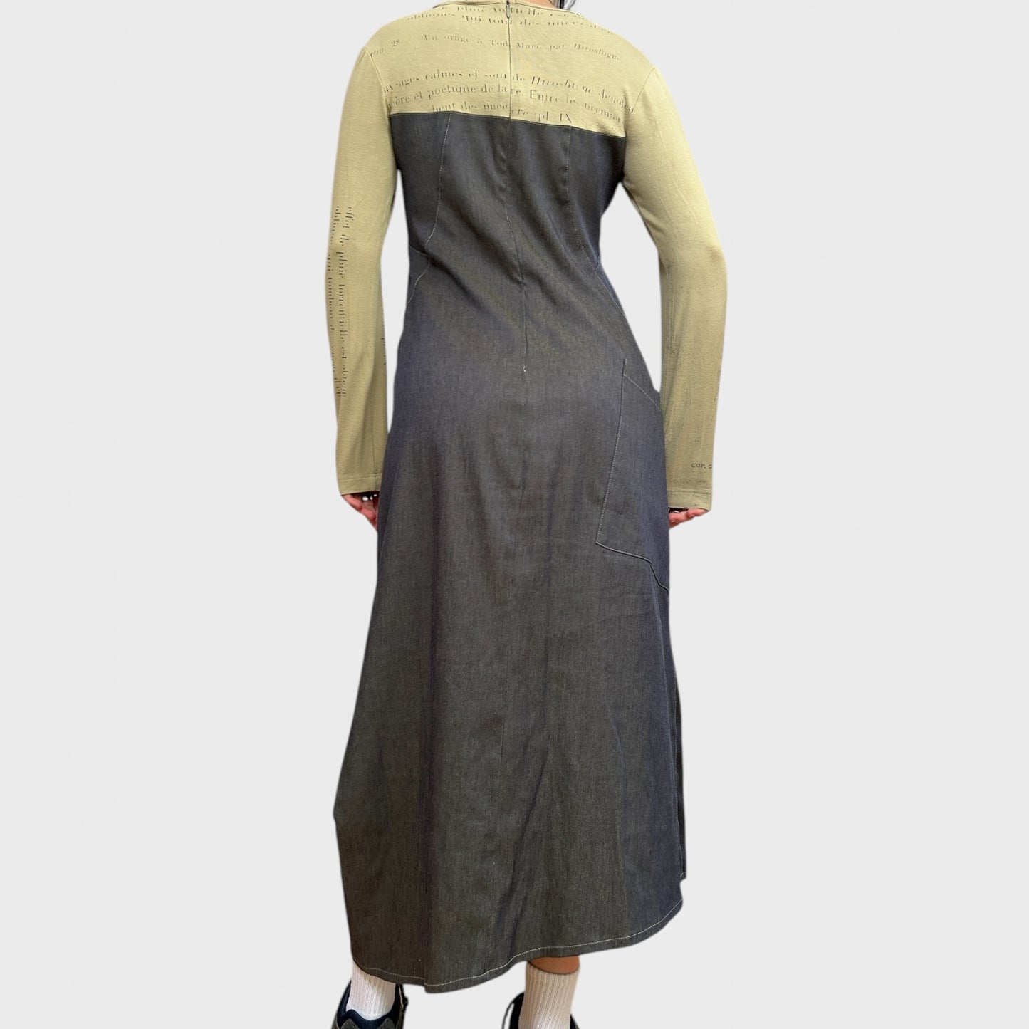 Cop Copine Long-Sleeved Denim Maxi Dress