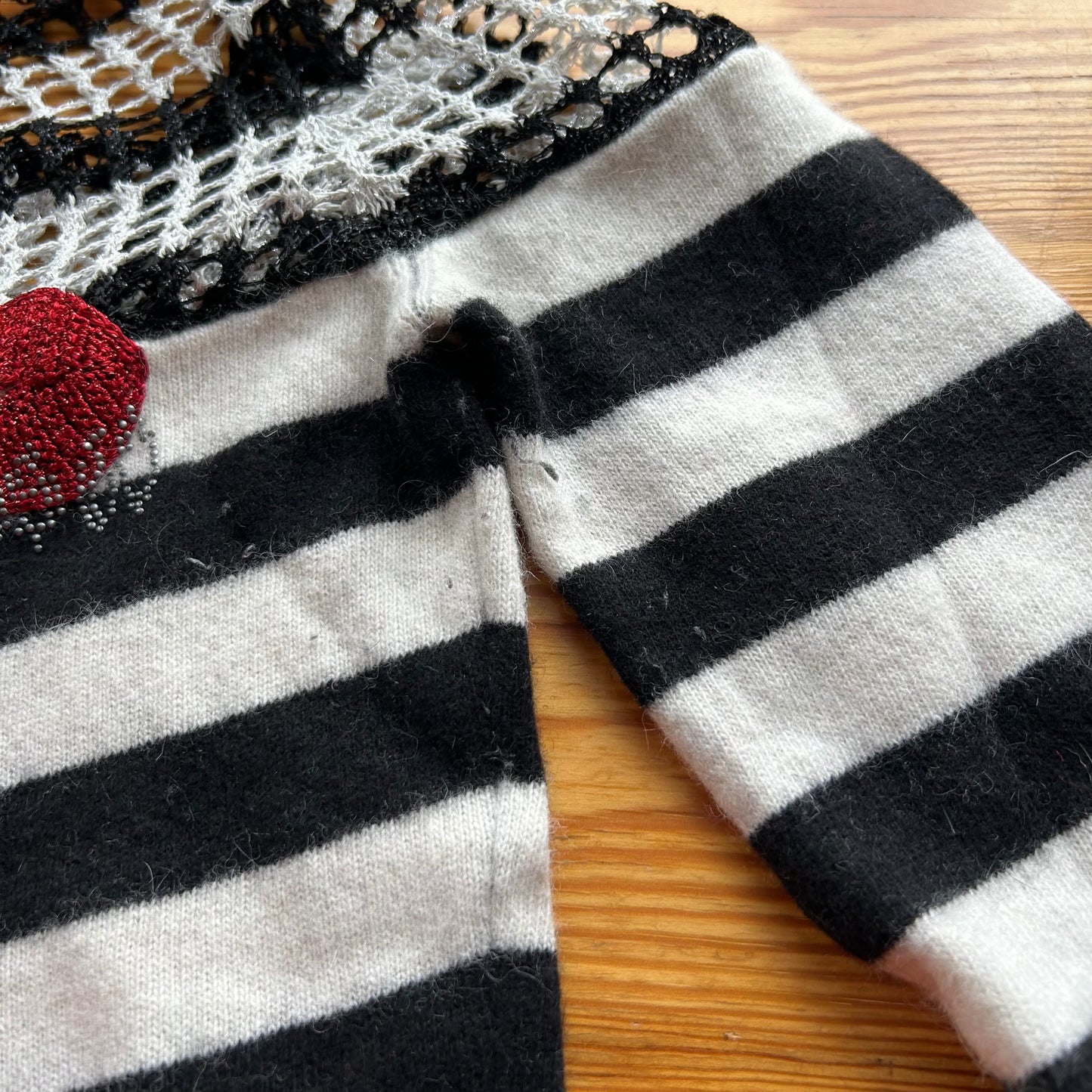 Miss Sixty Striped Off Shoulder Jumper - M