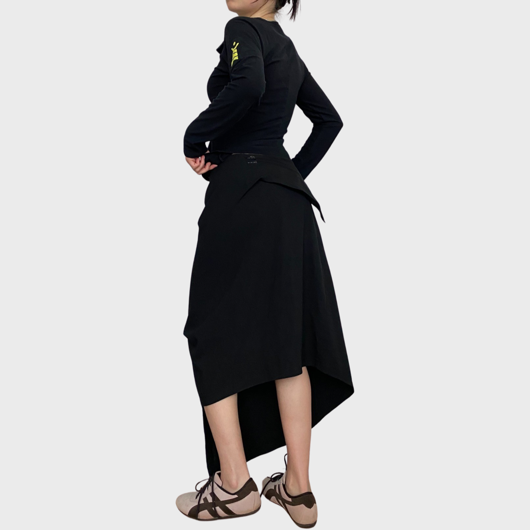 Cop Copine black asymmetric skirt