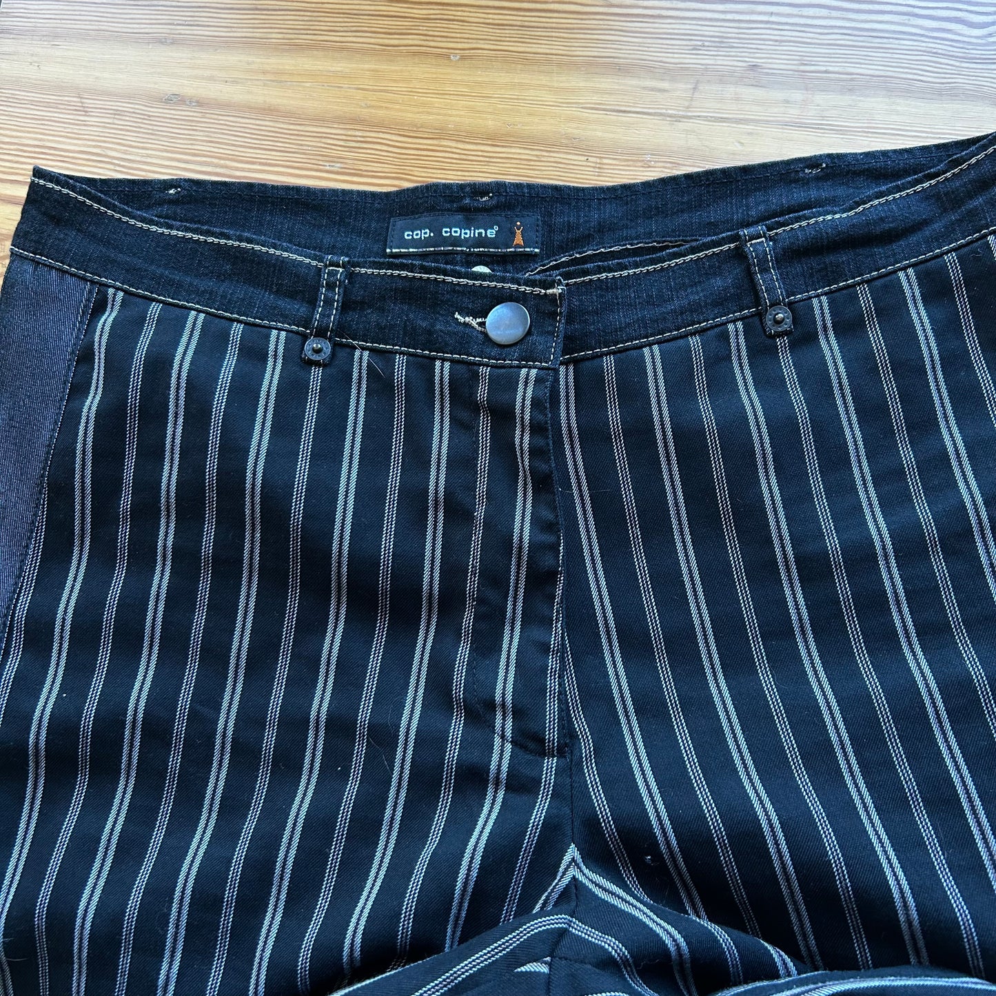 Cop Copine Wide Leg Stripe Trousers - M/L