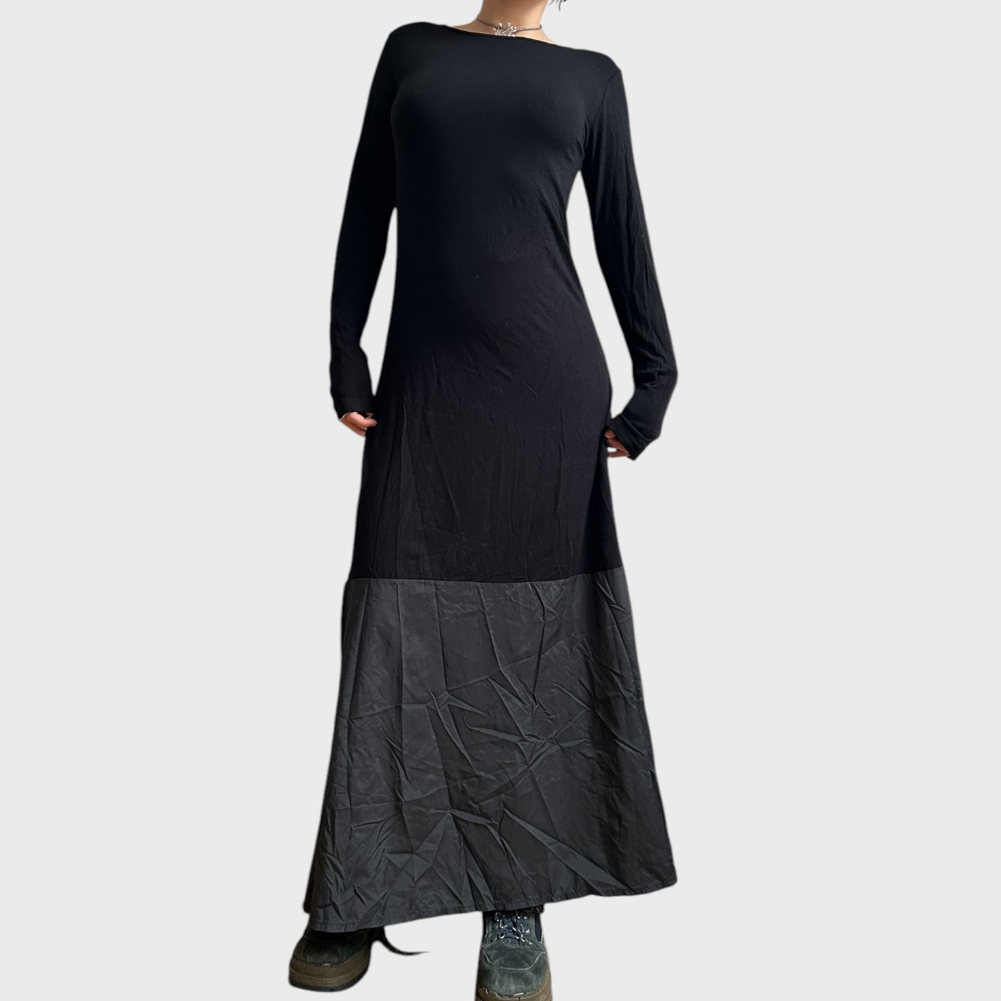 Cop Copine Bi-Material Maxi Dress