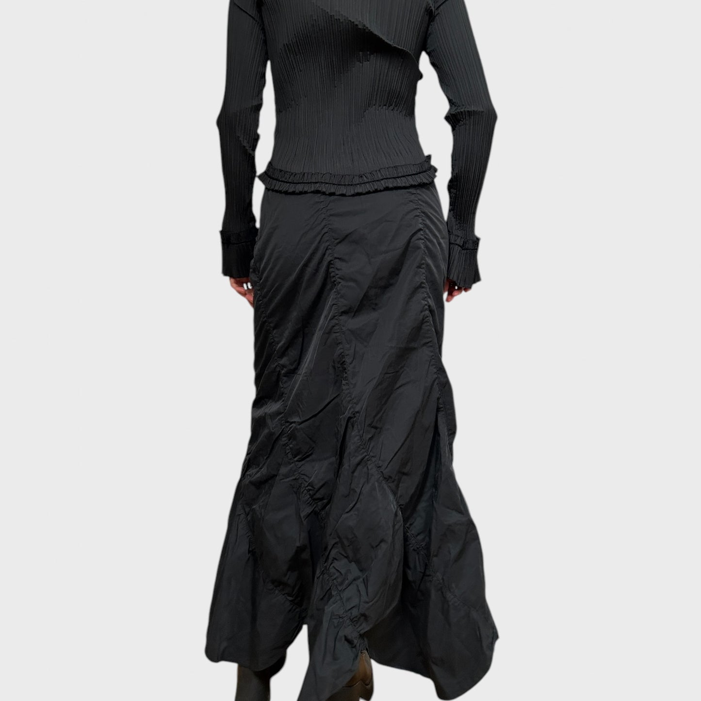 Vintage Ruched Archival Maxi Skirt