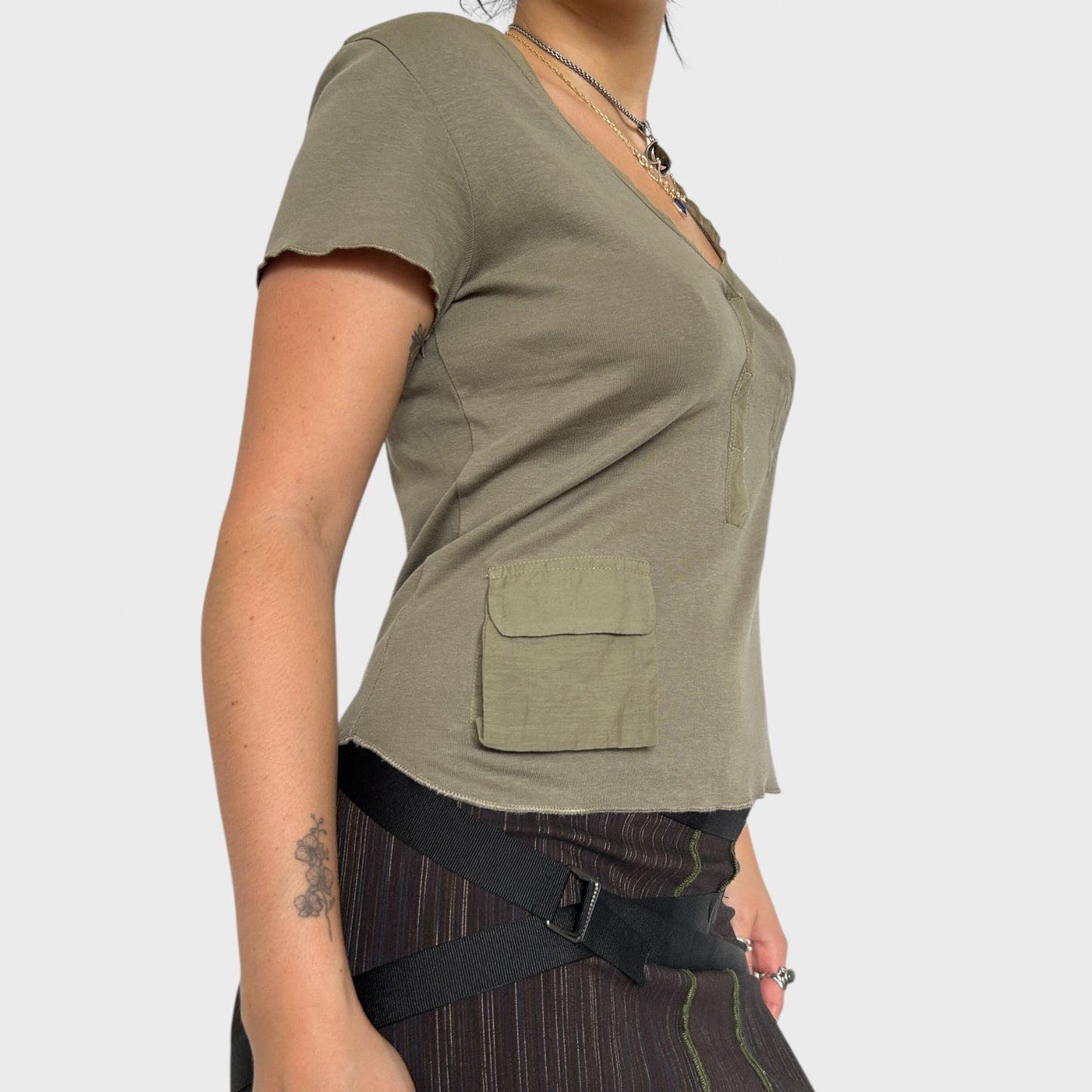 Cop Copine Khaki T-Shirt - Size M