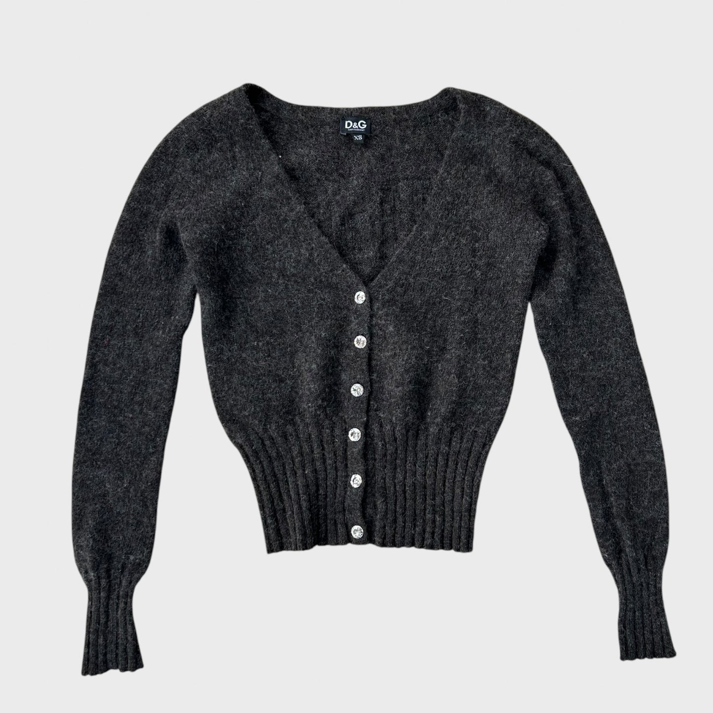 Dolce & Gabbana Brown Button Cardigan
