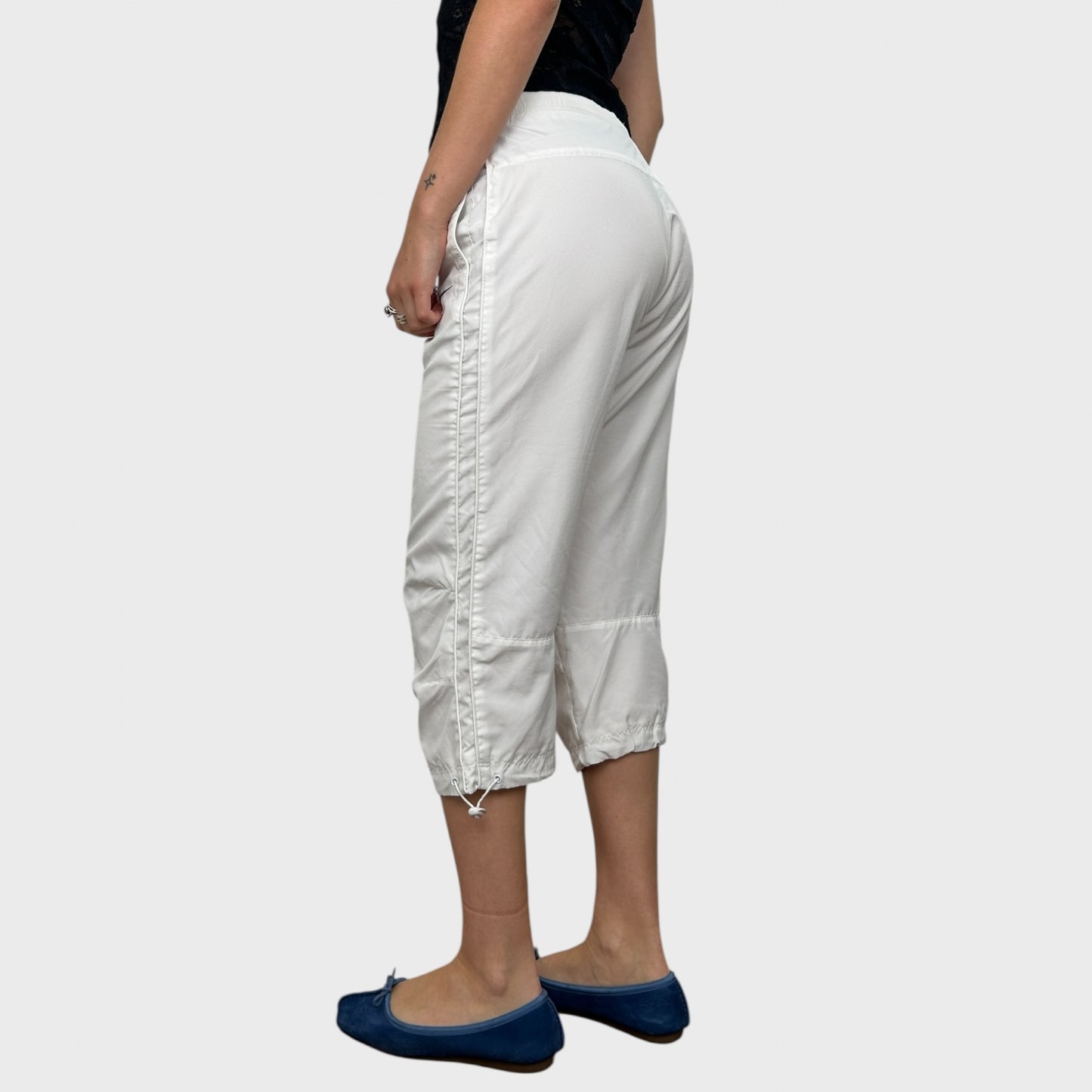White Nike Sporty Capris - S