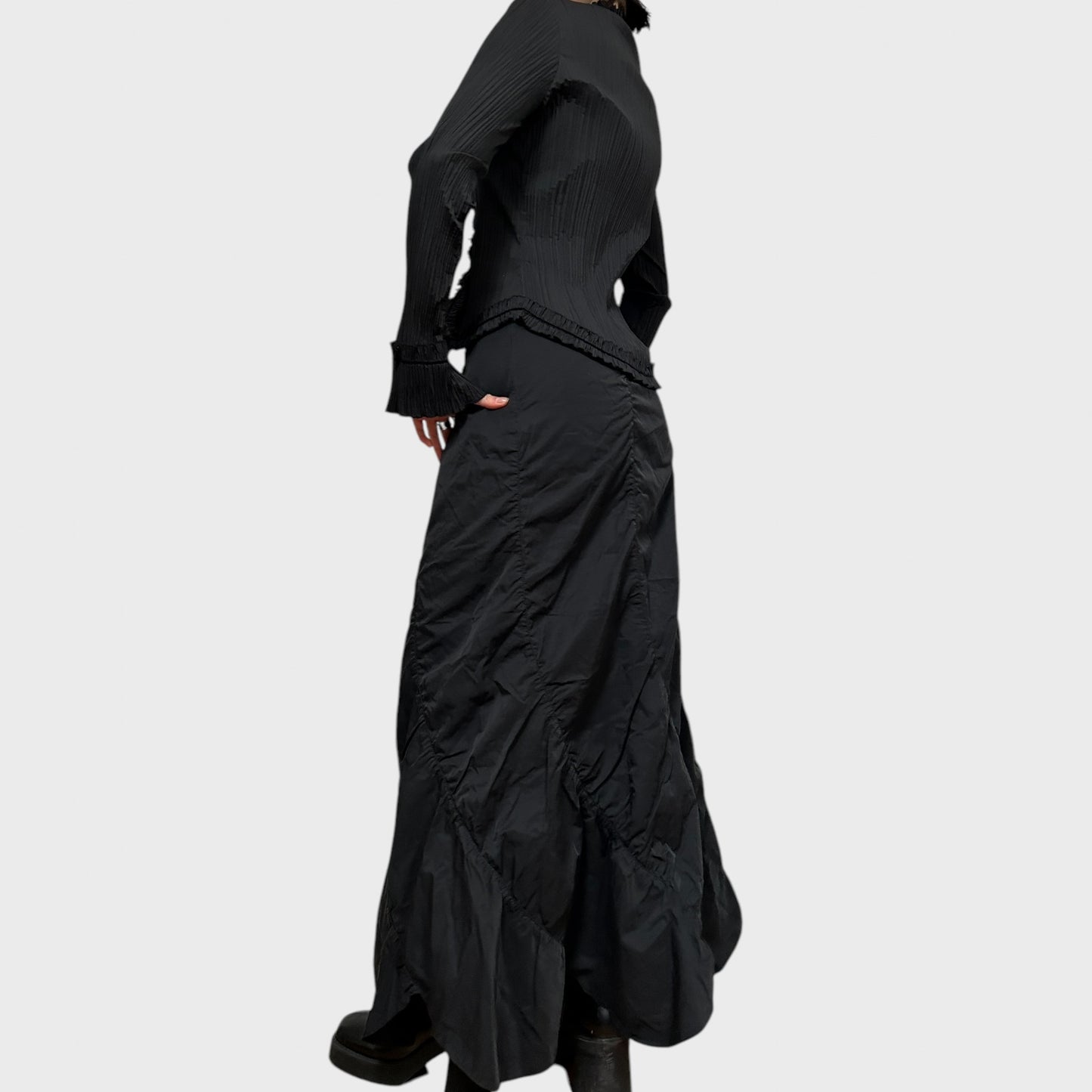 Vintage Ruched Archival Maxi Skirt