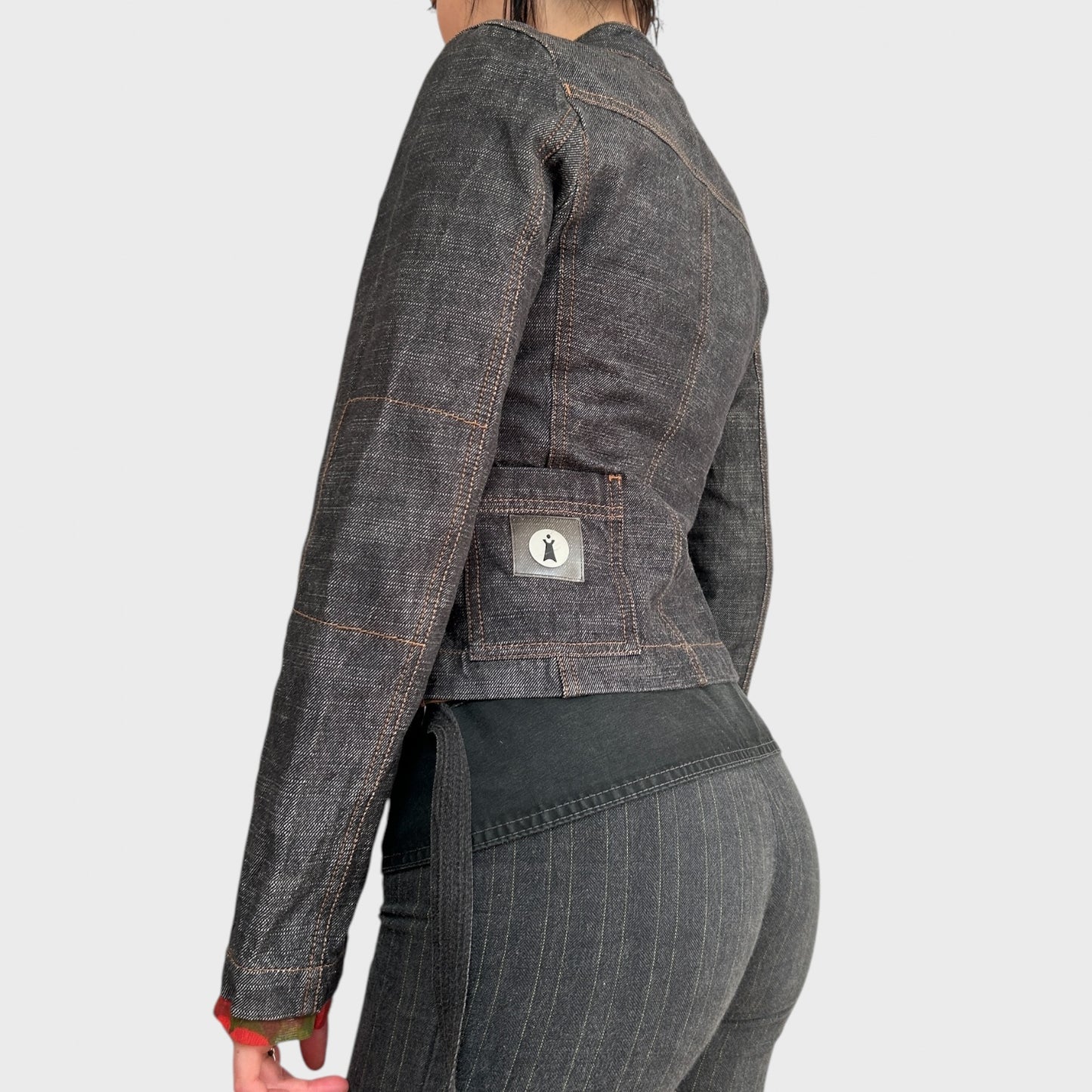 Cop Copine Fitted Denim Button-Up Jacket