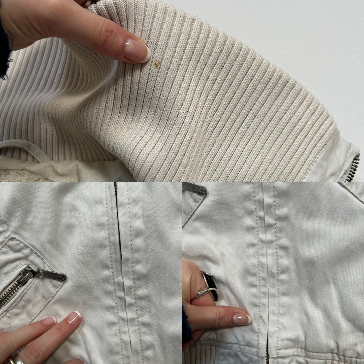 White Zip-Up Jacket