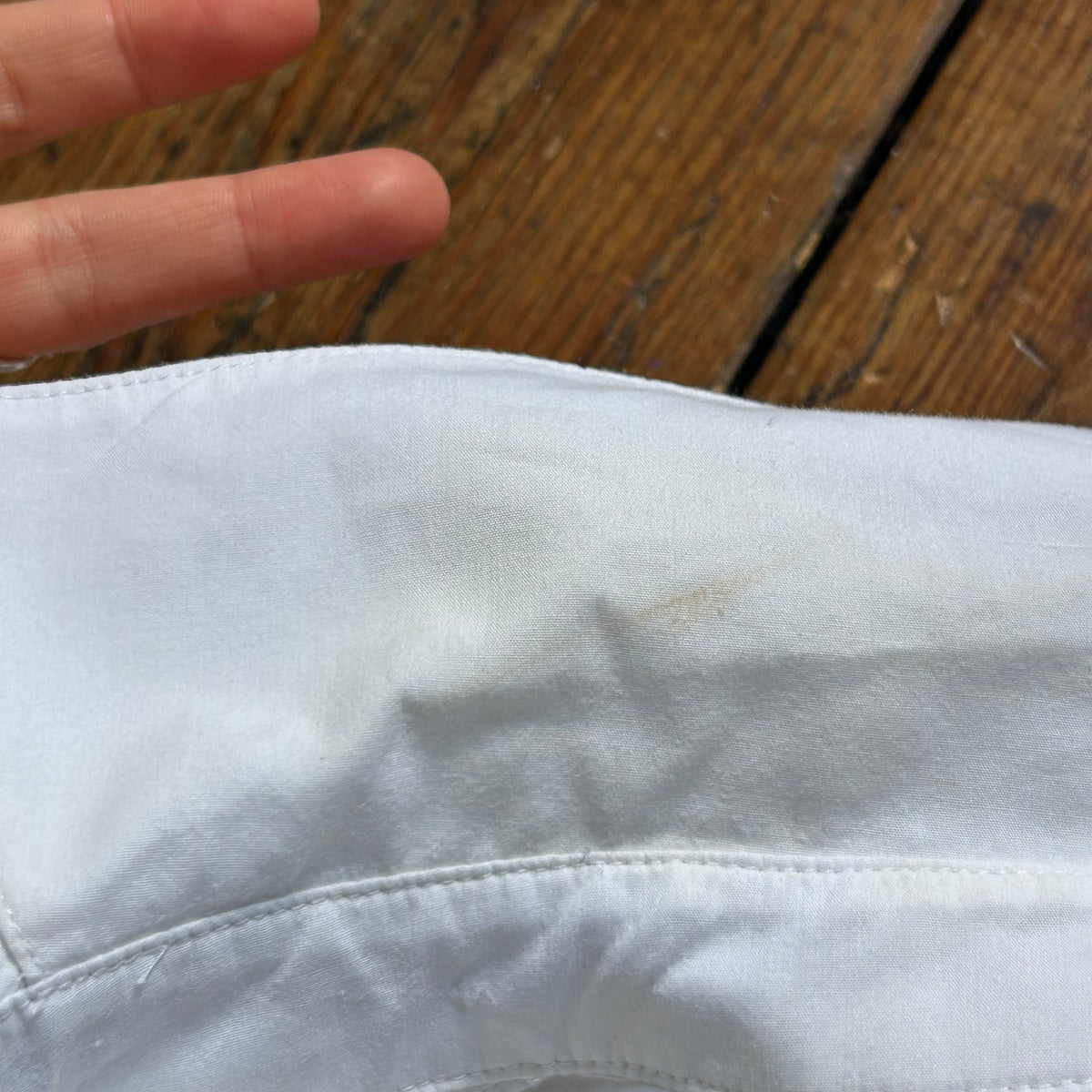 Cop Copine Bi-Material White Stretch Shirt - M/L