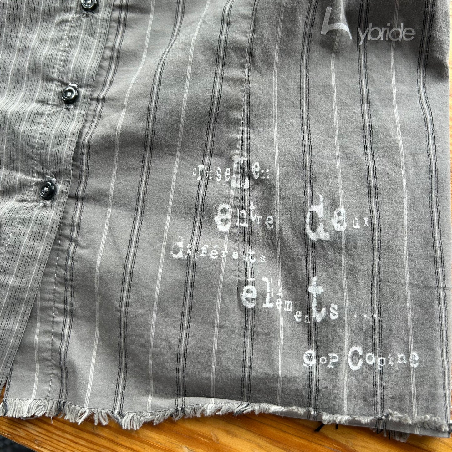 Cop Copine Bi-Material Short Sleeve Shirt - M