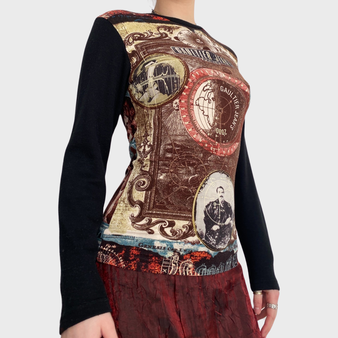 Jean Paul Gaultier vintage 90s/early 2000s novelty collage top