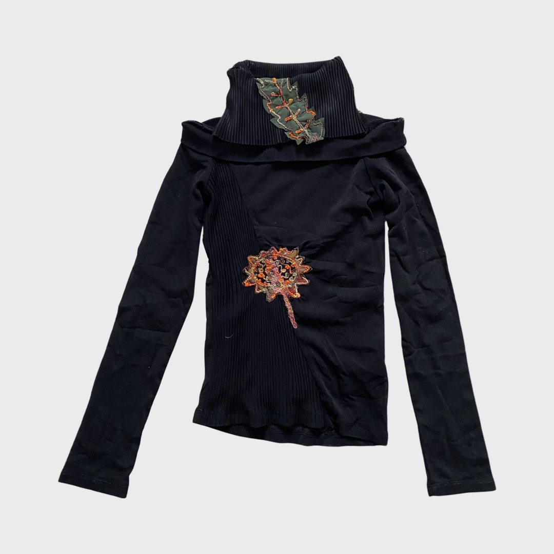 Save the Queen long sleeve mesh top