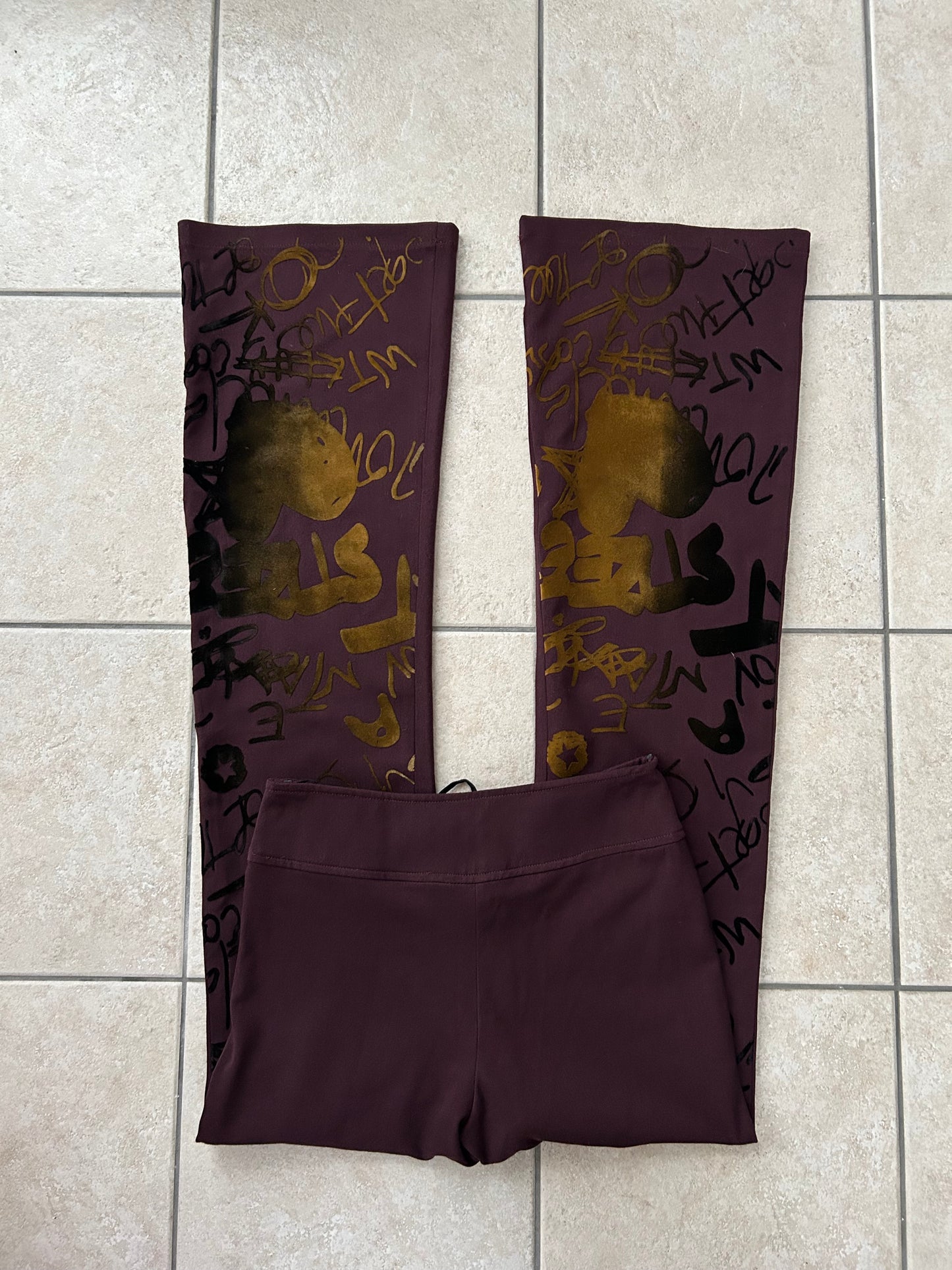 Vintage Purple Flared Trousers