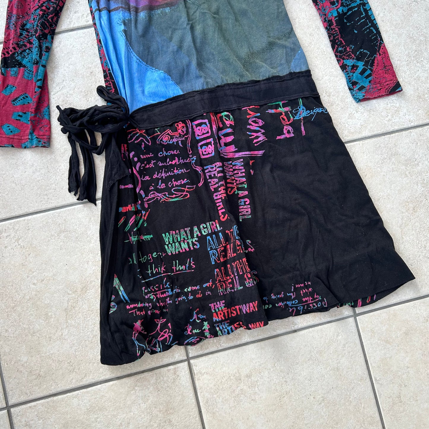 Graphic desigual midi dress