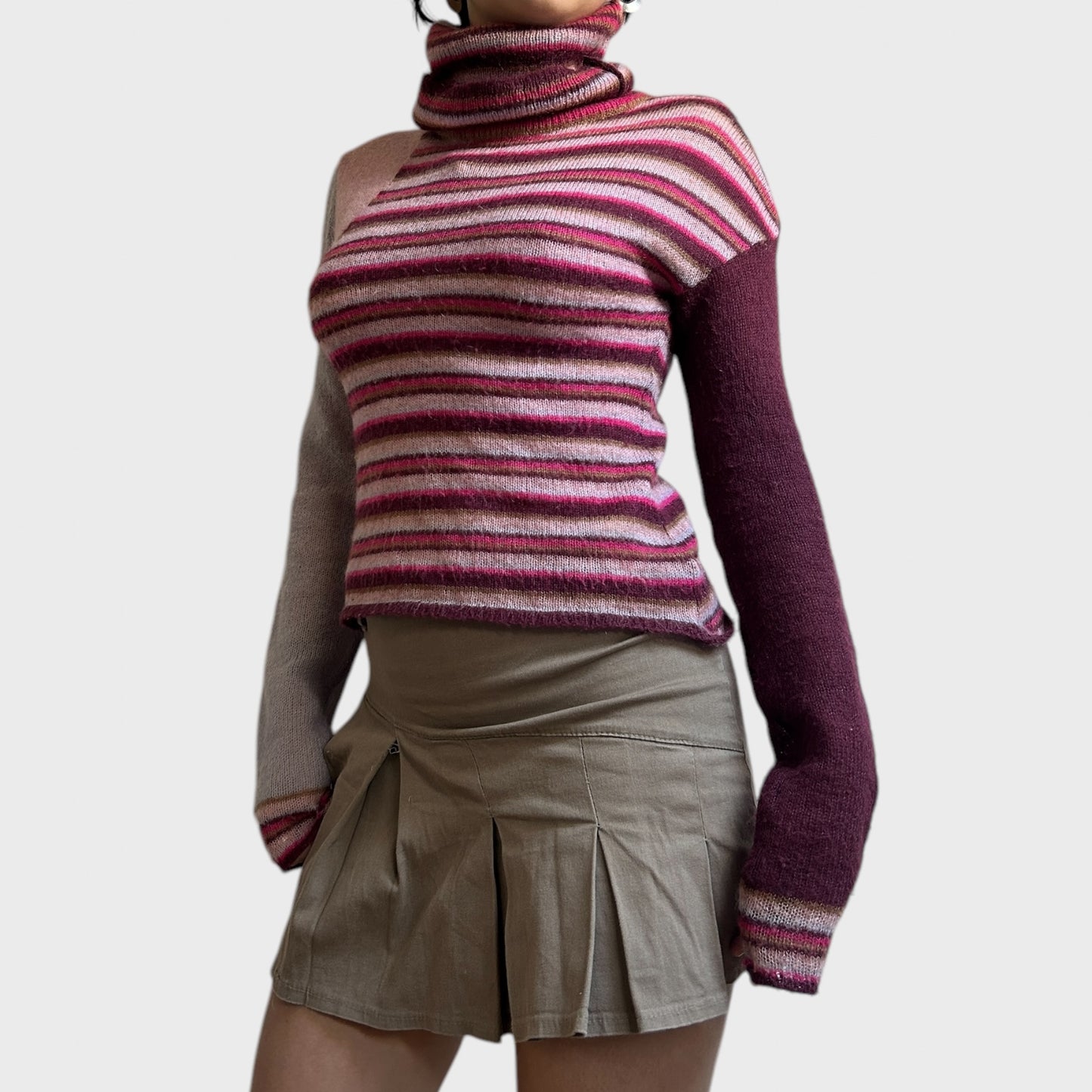 Dolce and Gabbana Striped Roll Neck Jumper