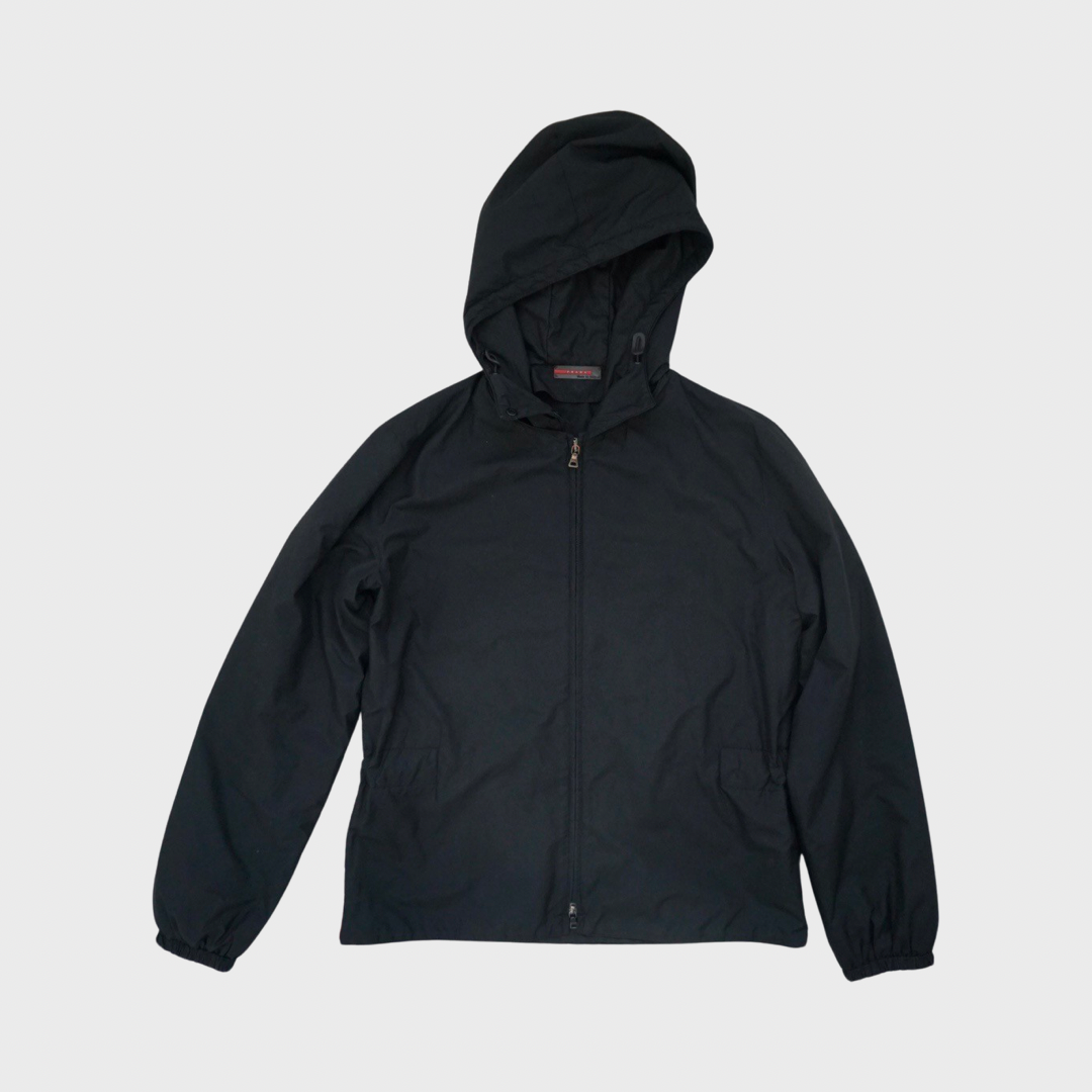 Prada sport double zip black padded jacket