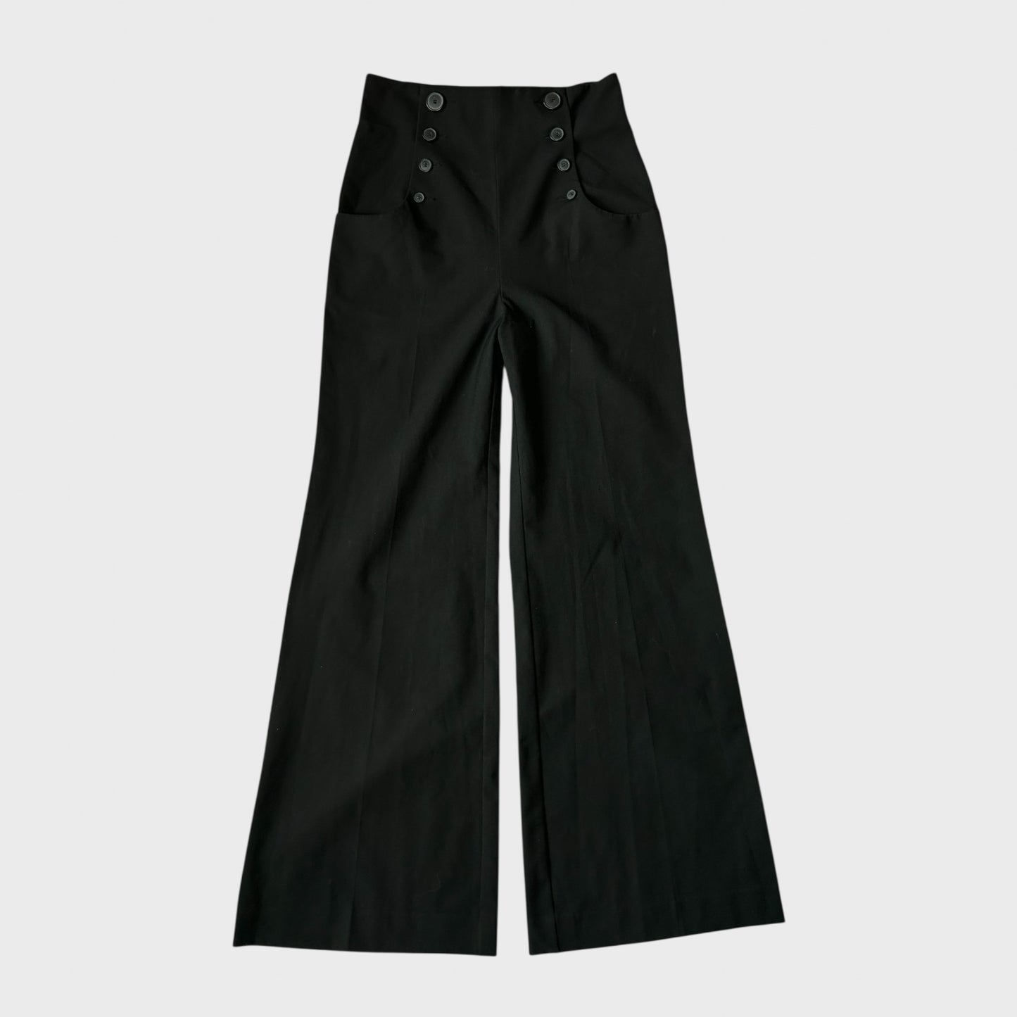 Cop Copine Button Wide Leg Trousers - M