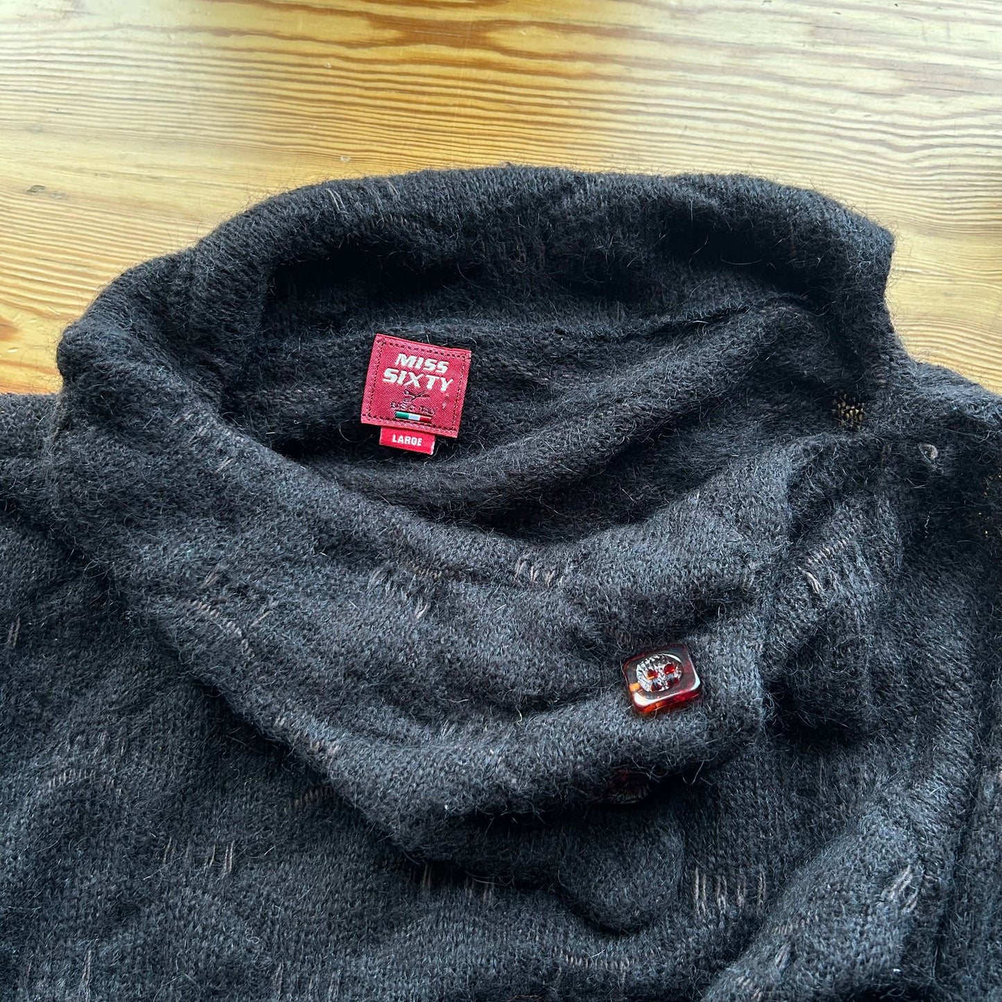 Miss Sixty Asymmetric Neckline Knit Jumper - S