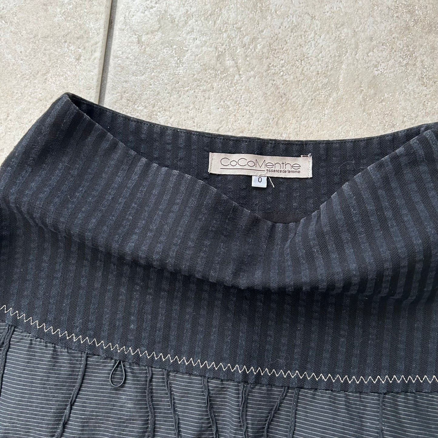 Grey Archival Bubble Mini Skirt