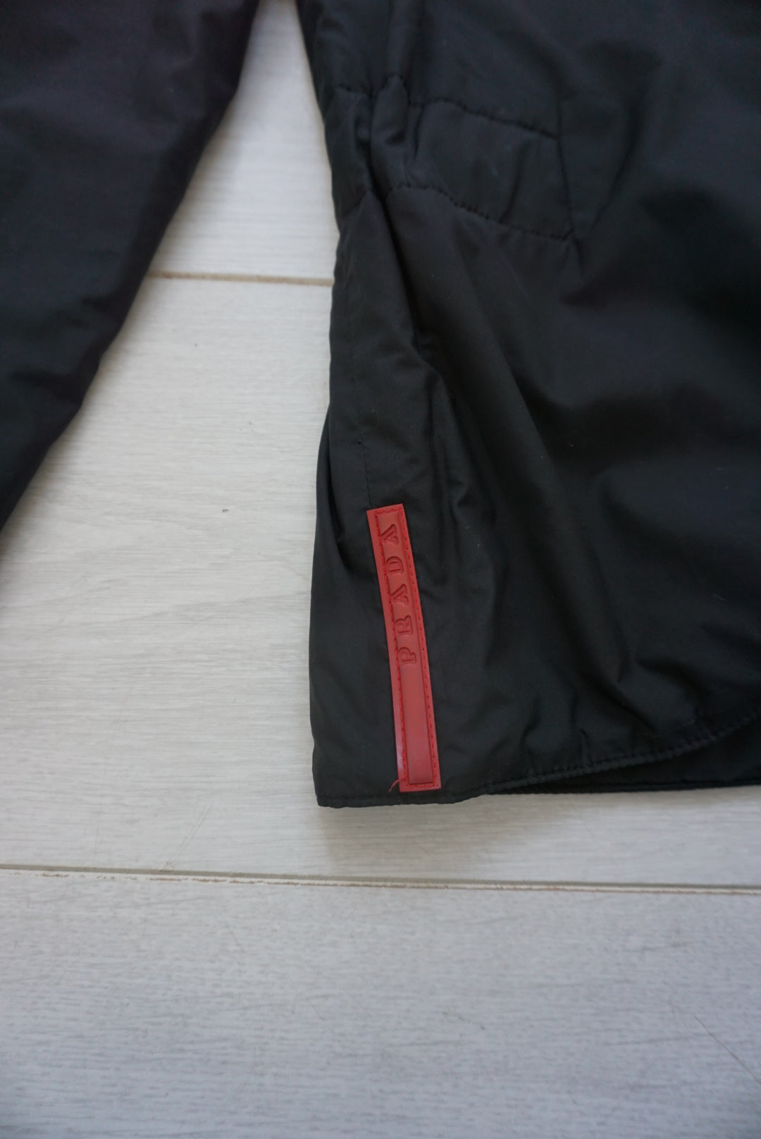 Prada sport double zip black padded jacket