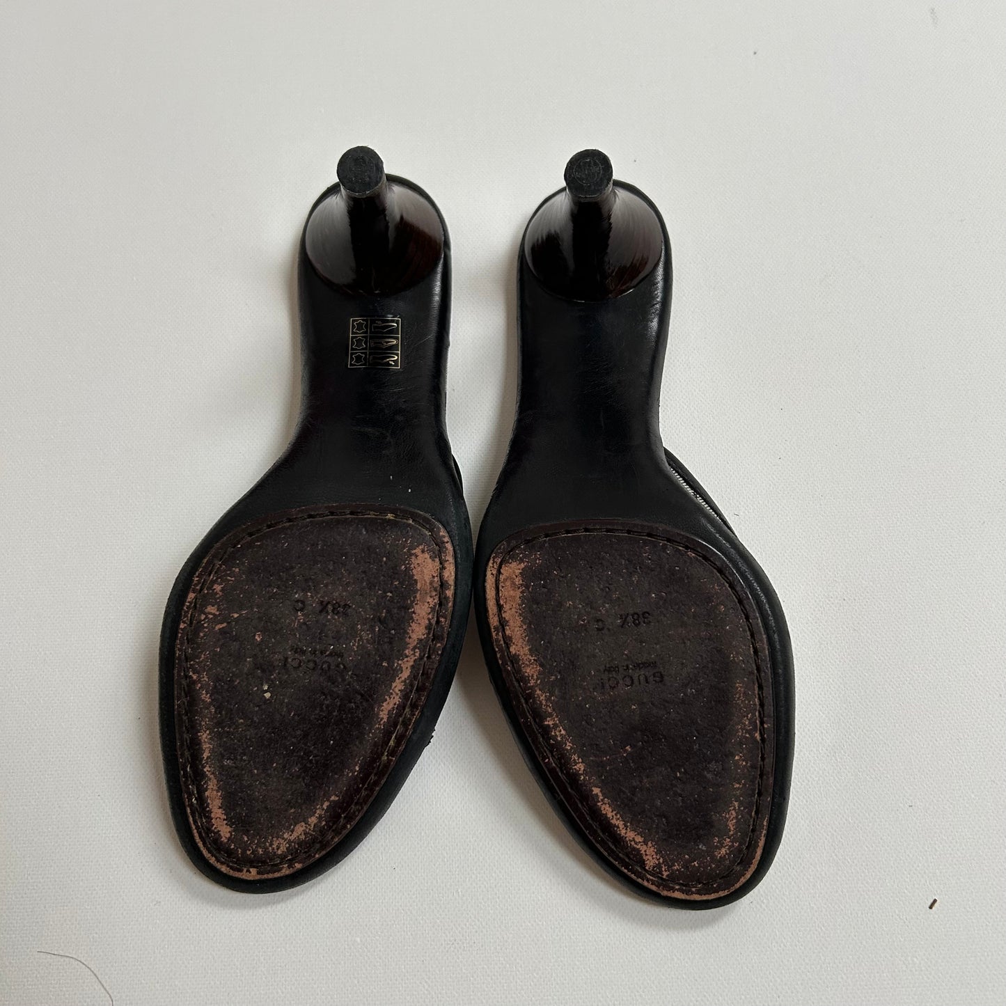 Gucci Monogram Slip-On Heeled Mules