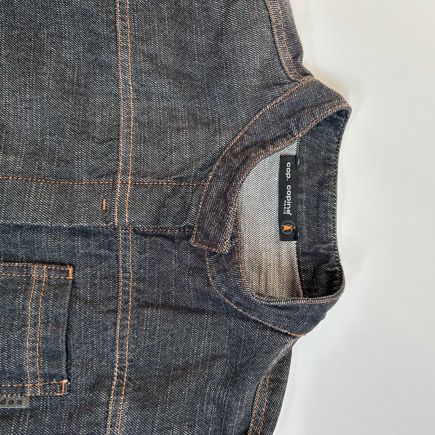 Cop Copine Fitted Denim Button-Up Jacket