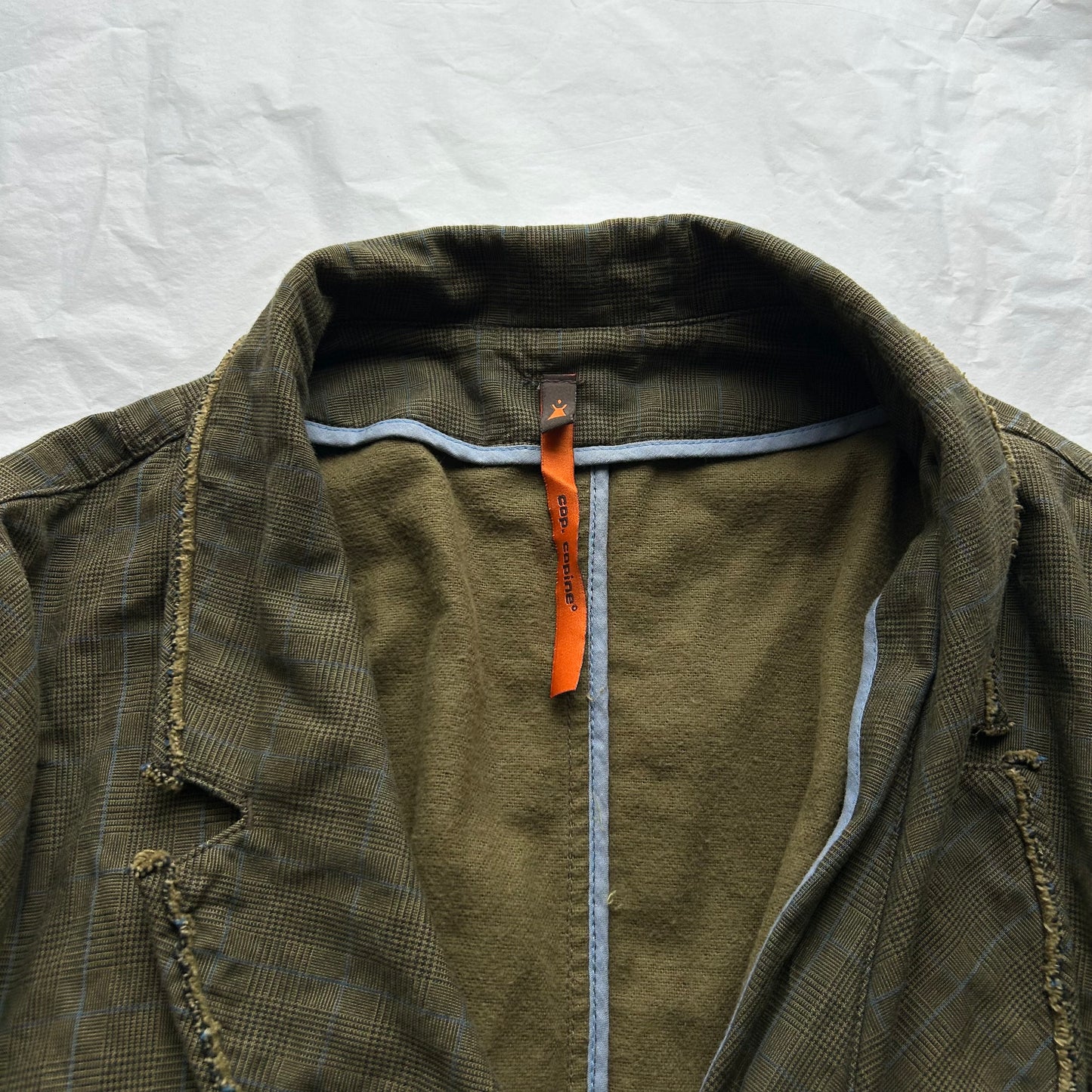 Cop Copine Khaki Plaid Button Jacket - L
