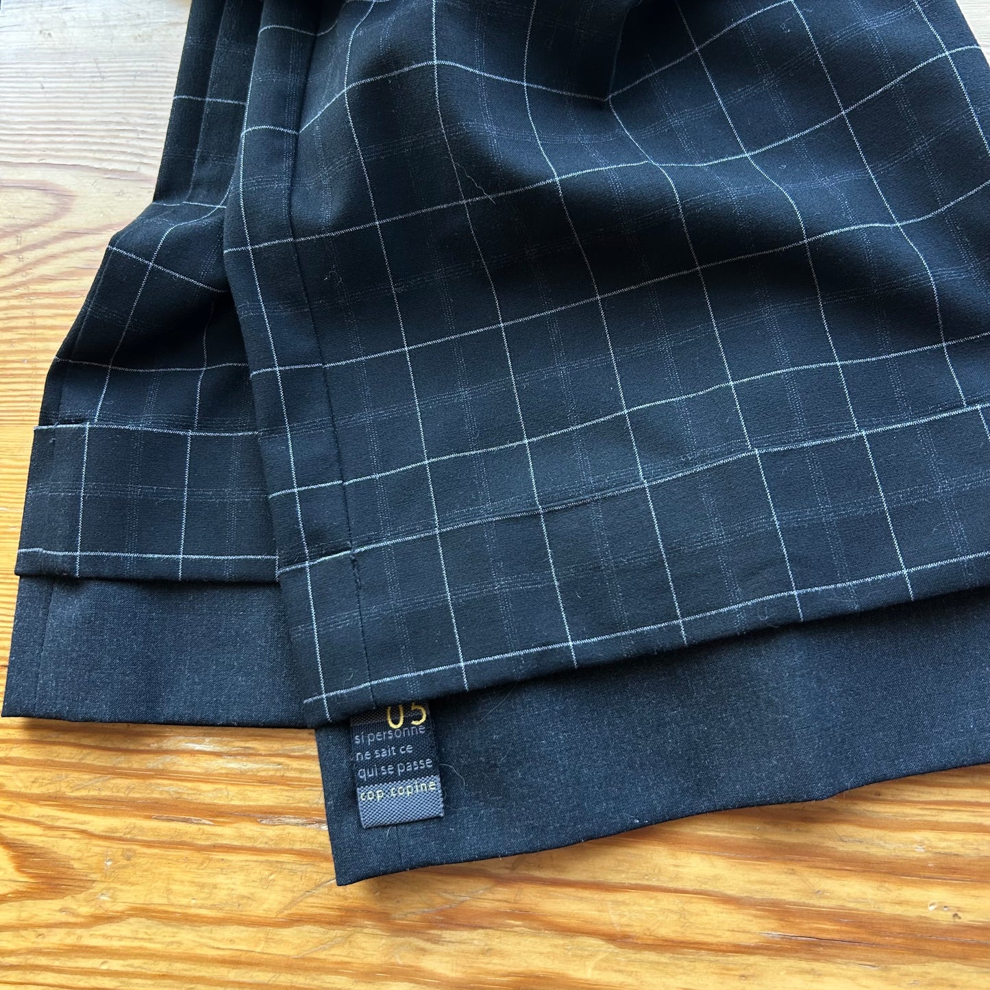 Cop Copine Black Checkered Capris - L