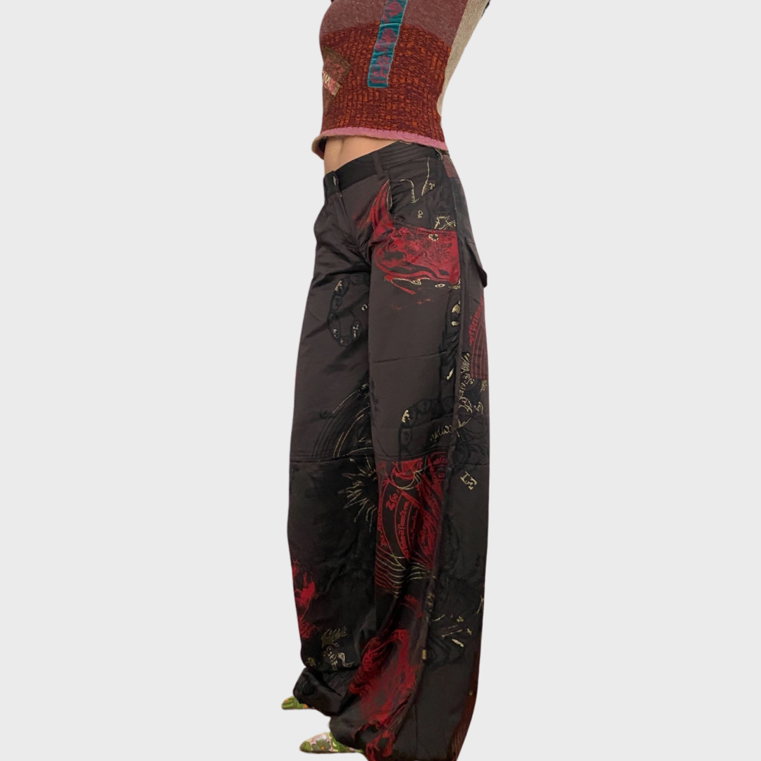 Roberto Cavalli horoscope wide leg trousers