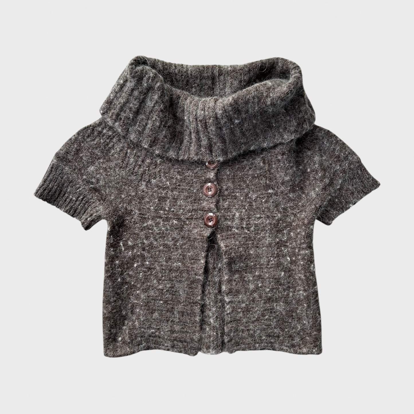 Light Brown Fluffy Cropped Jumper