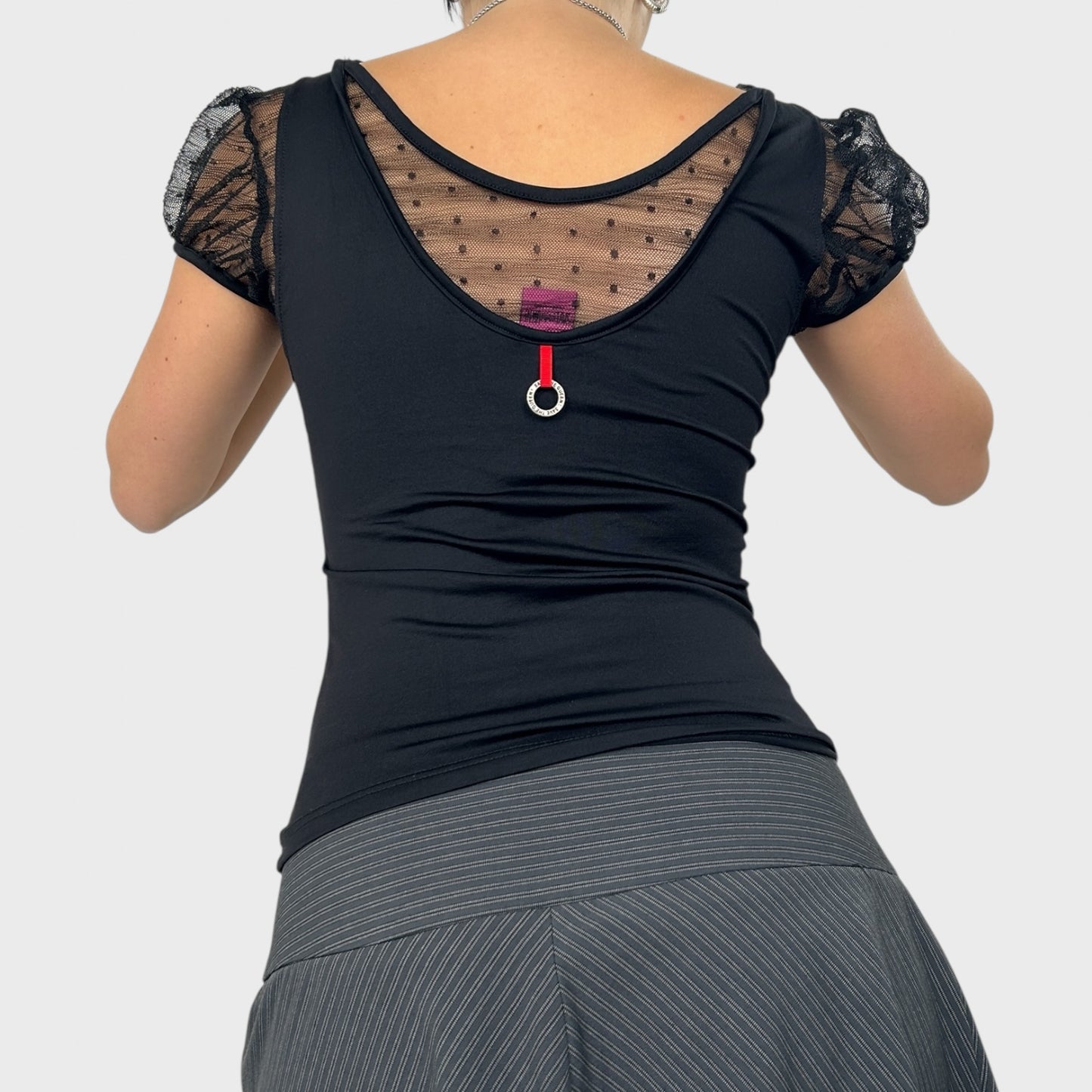 Save the Queen Bardot Top with Rose Print - S/M