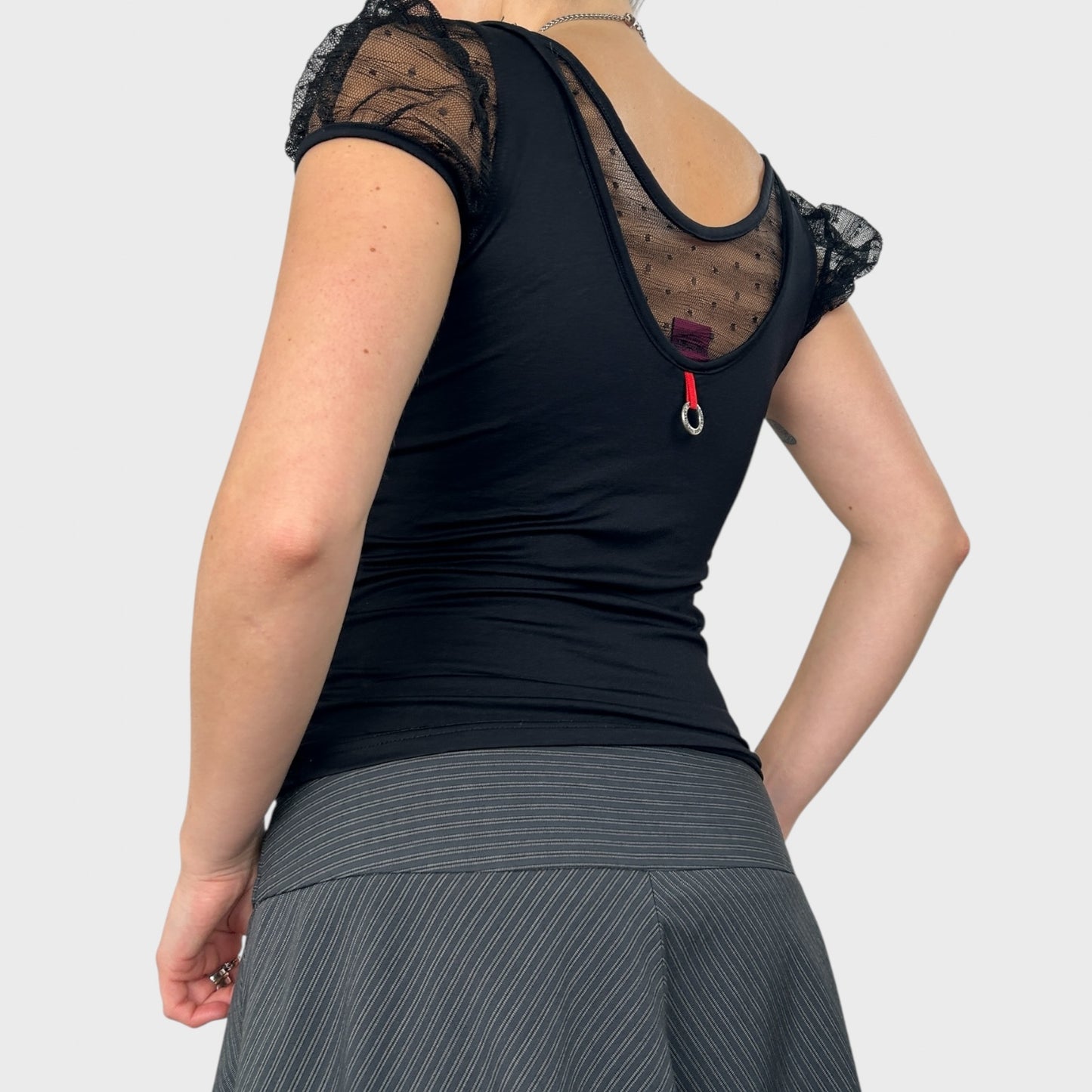 Save the Queen Bardot Top with Rose Print - S/M