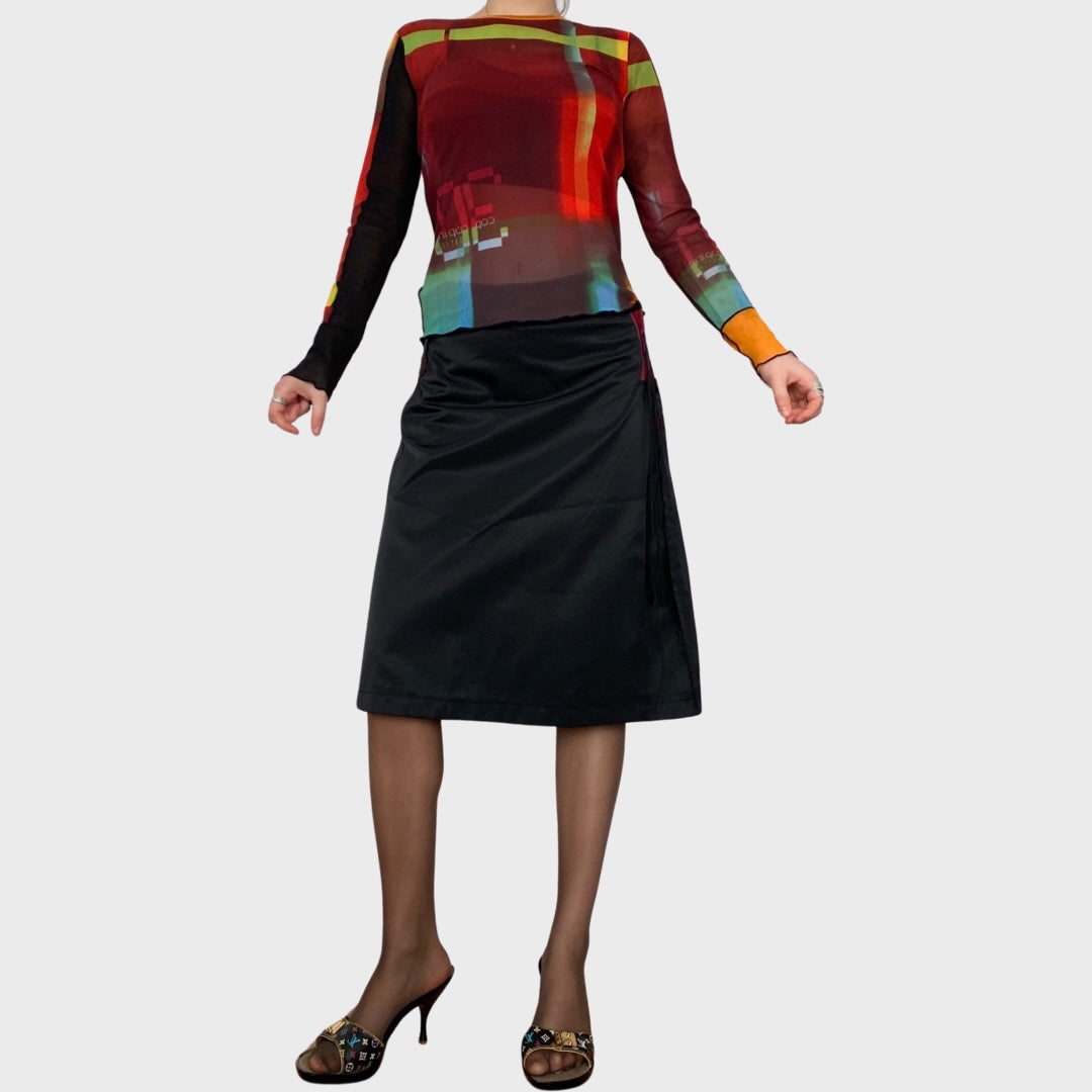 Cop Copine black midi skirt