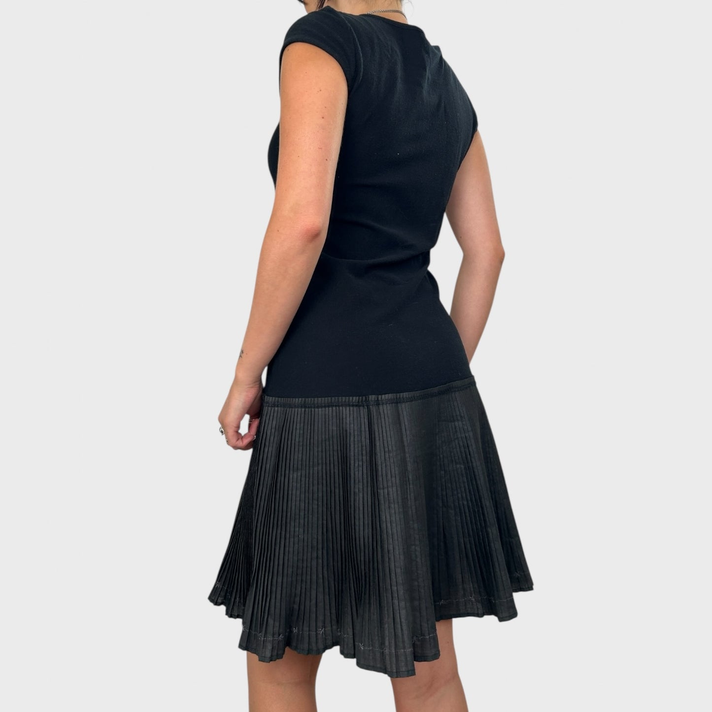 Cop Copine Drop Waist Pleated Midi Dress - S/M